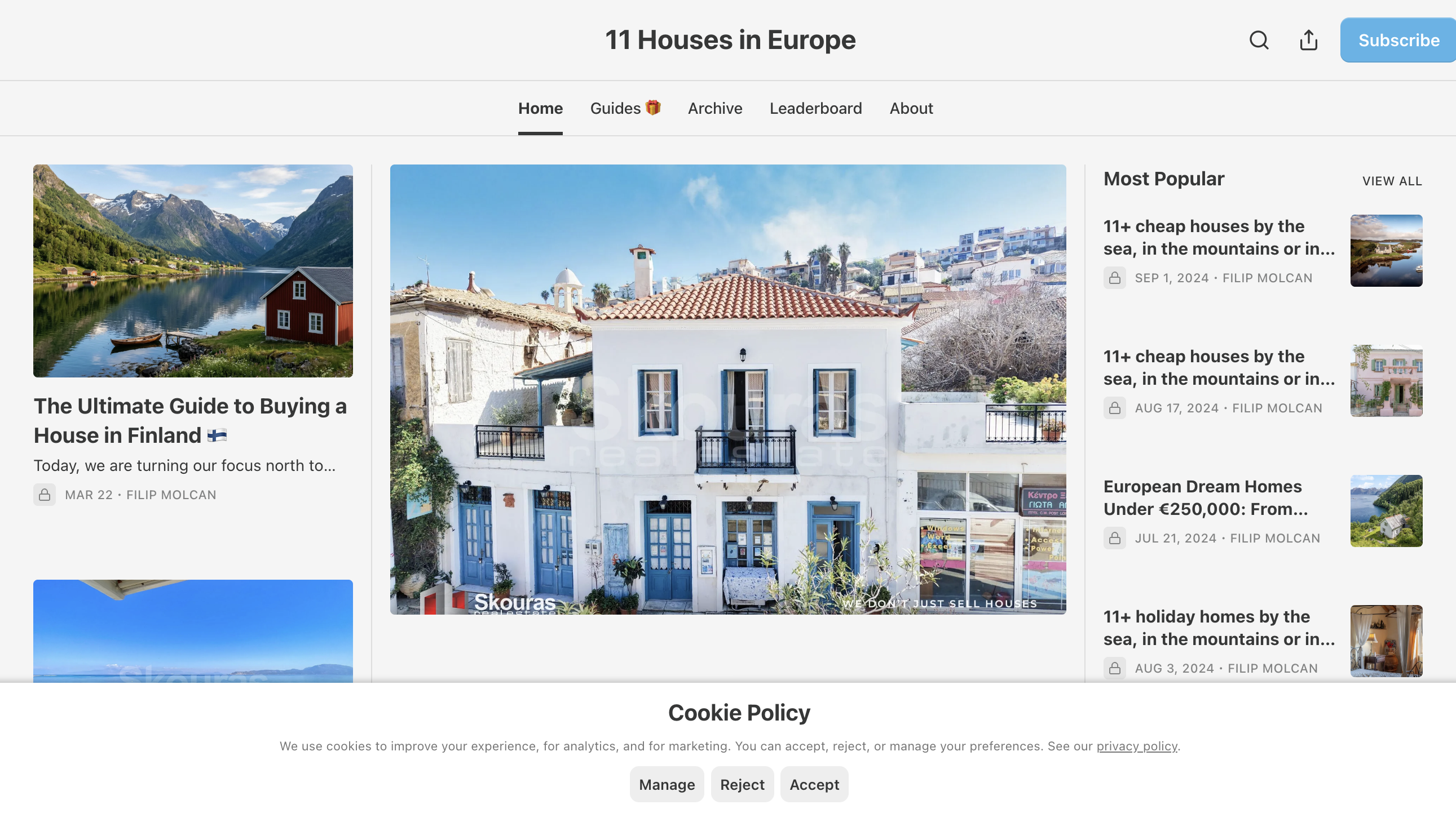 11 Houses in Europe  homepage