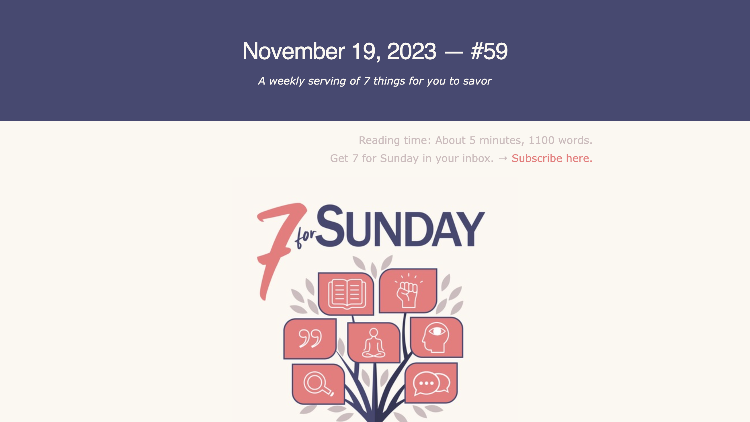 7 for Sunday homepage