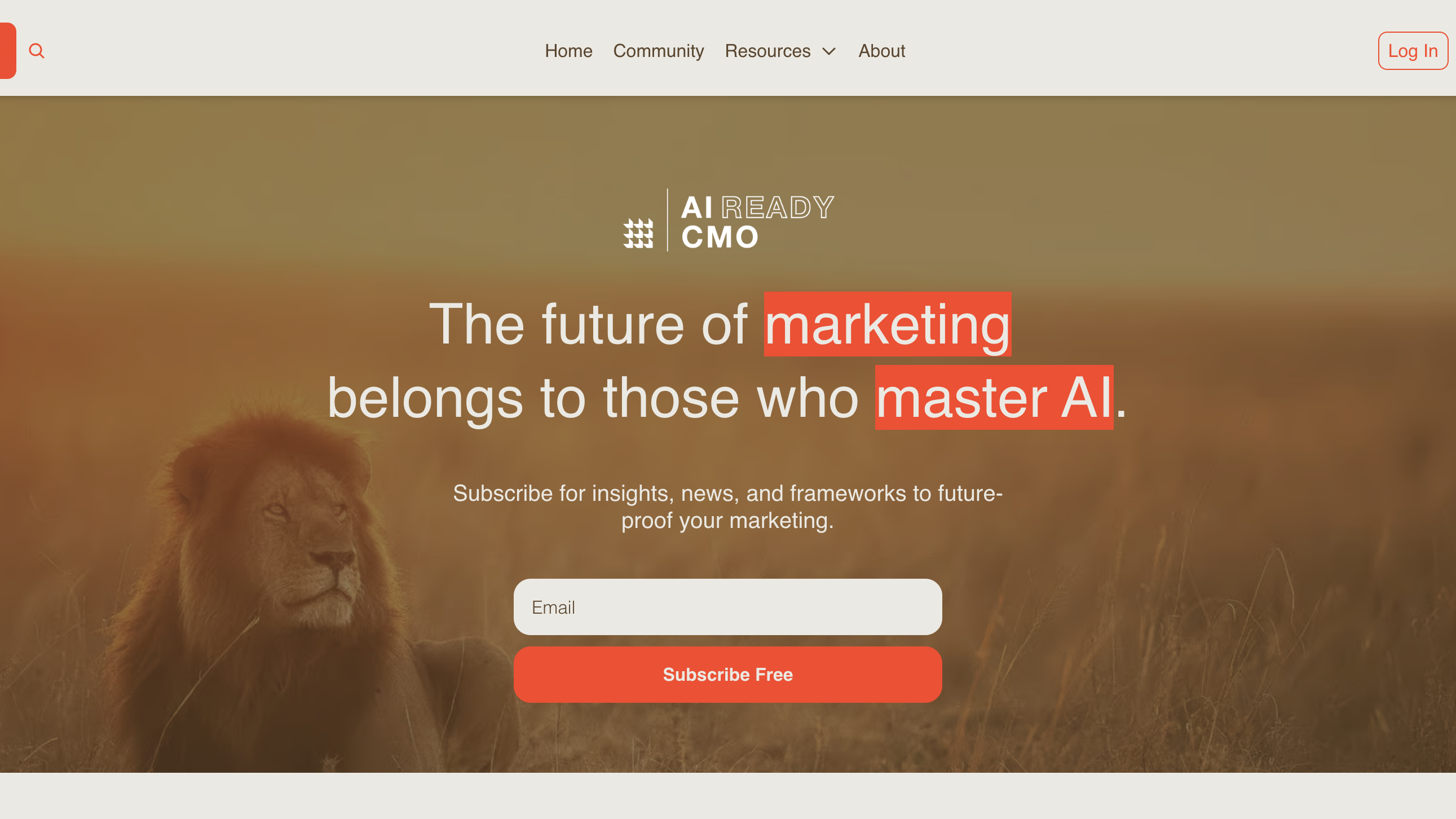 AI Ready CMO homepage