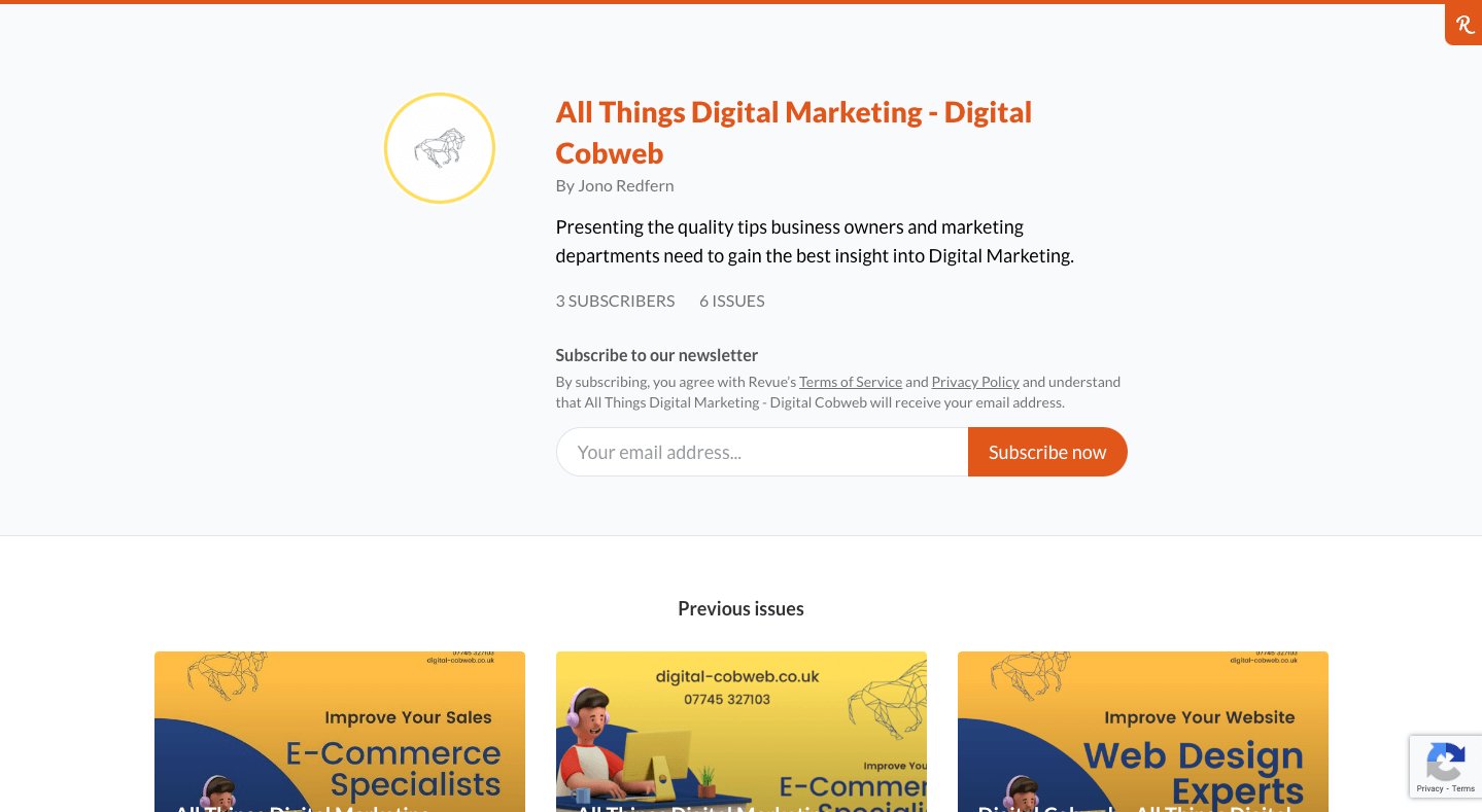 All Things Digital Marketing homepage