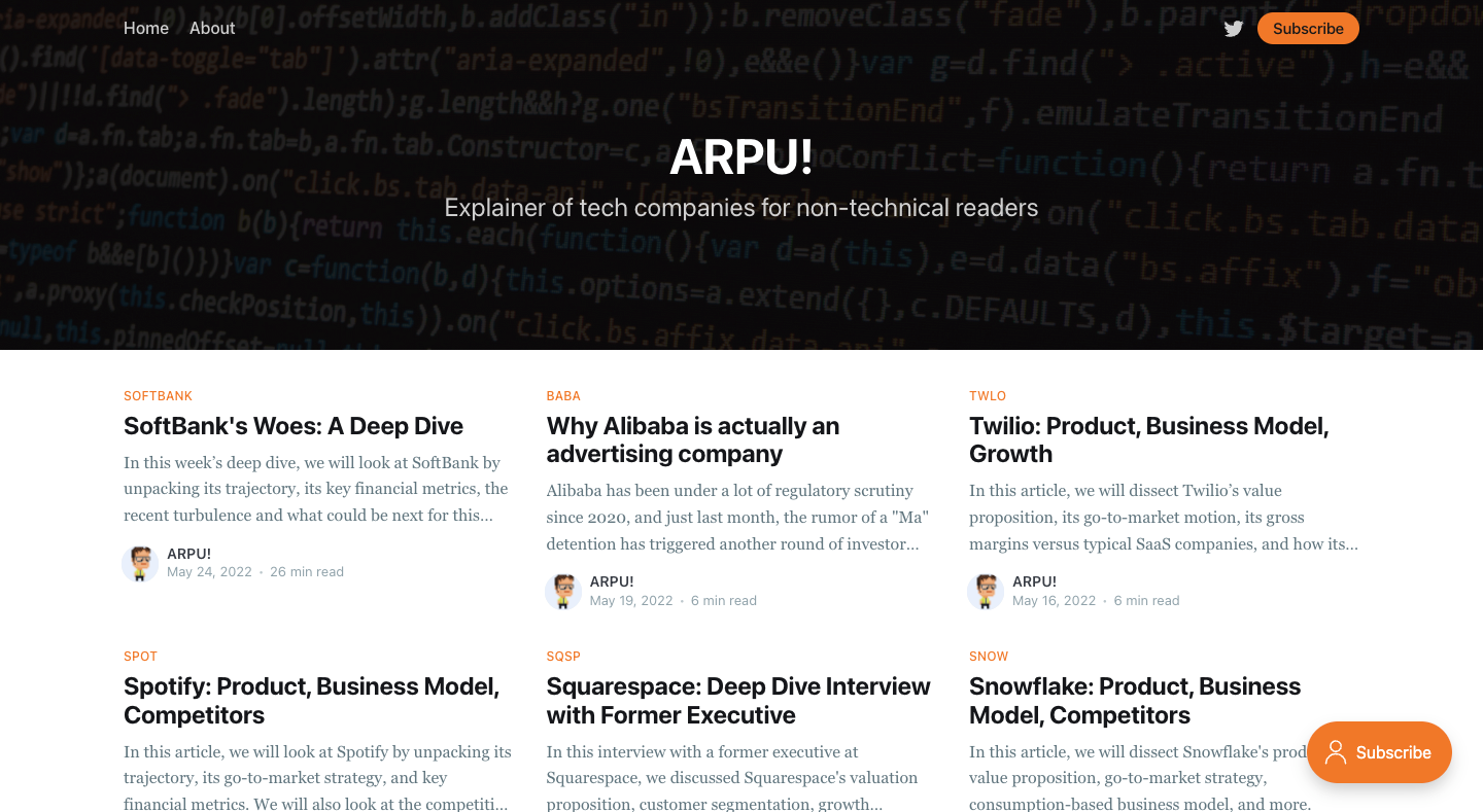 ARPU! homepage