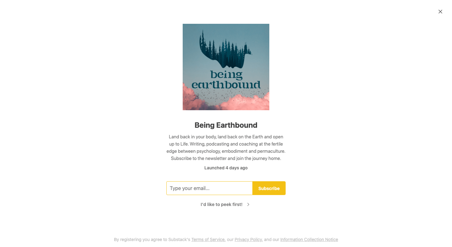 Being Earthbound homepage