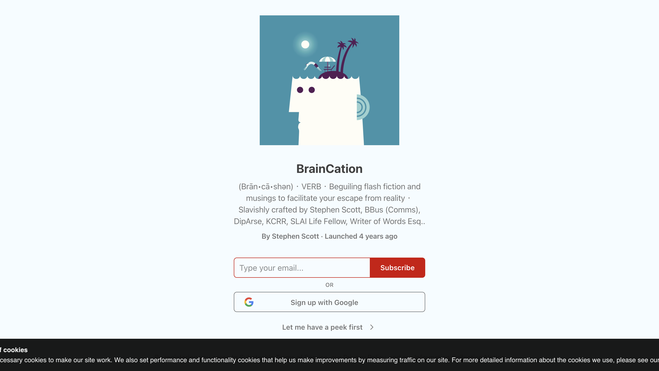 BrainCation homepage