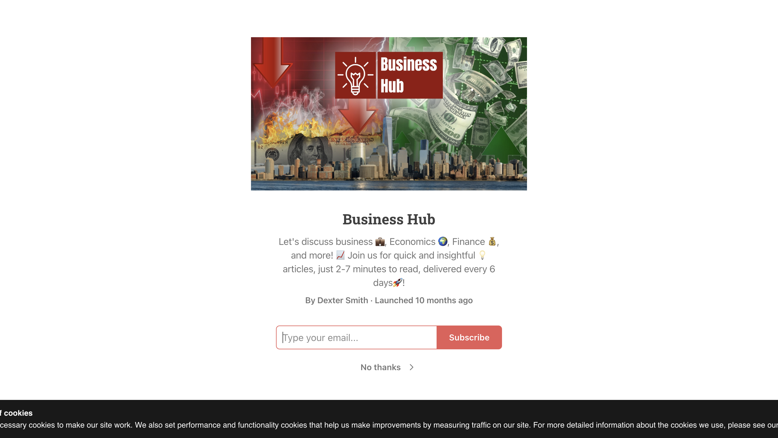 Business Hub homepage