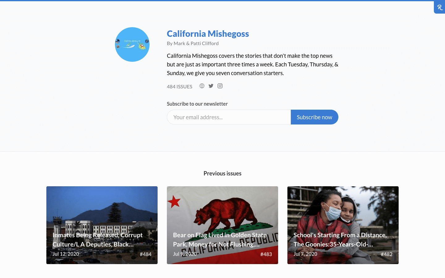 California Mishegoss homepage