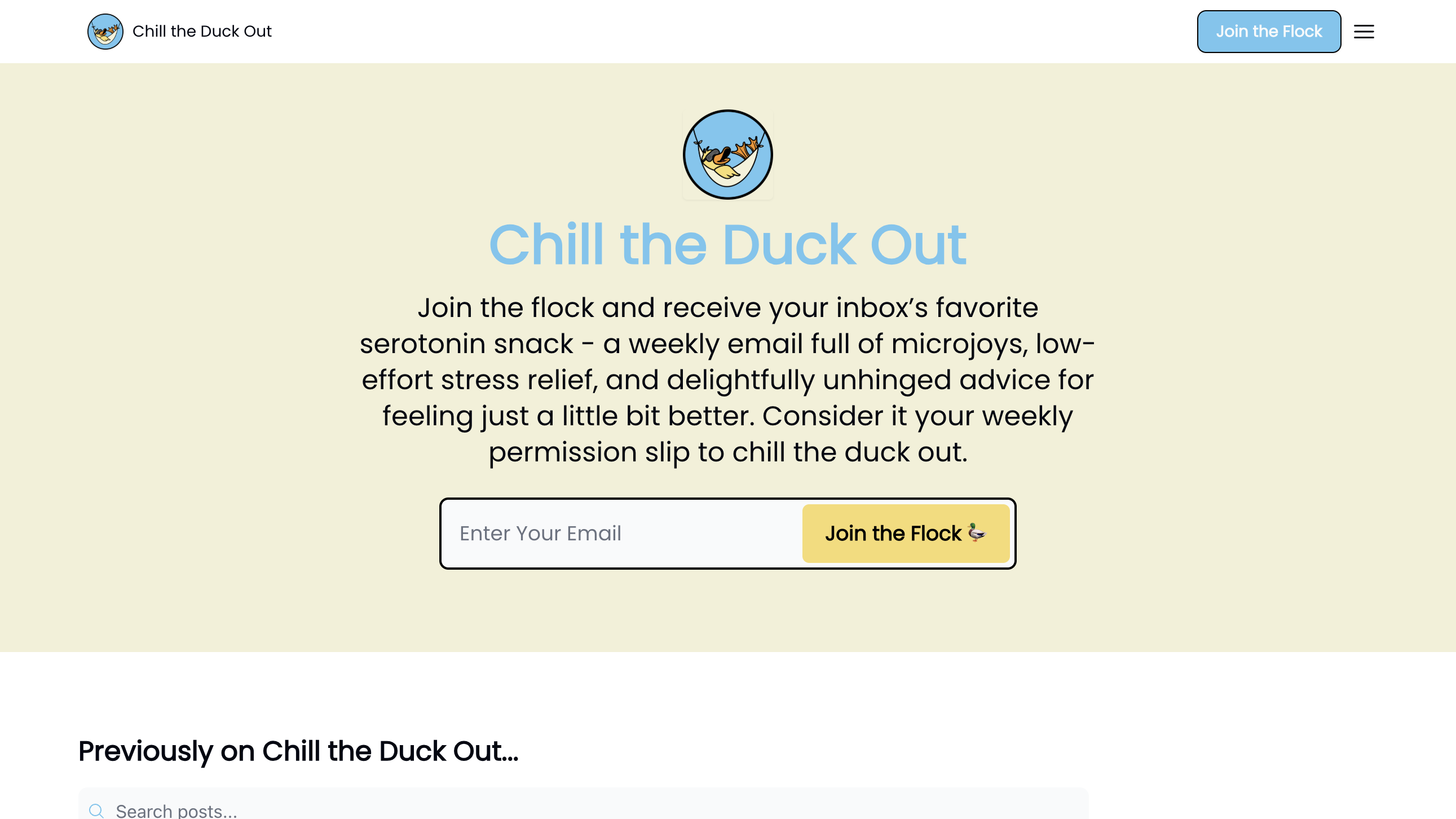 Chill the Duck Out homepage