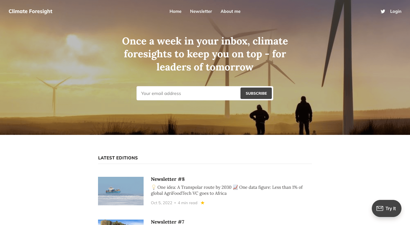 Climate Foresight homepage