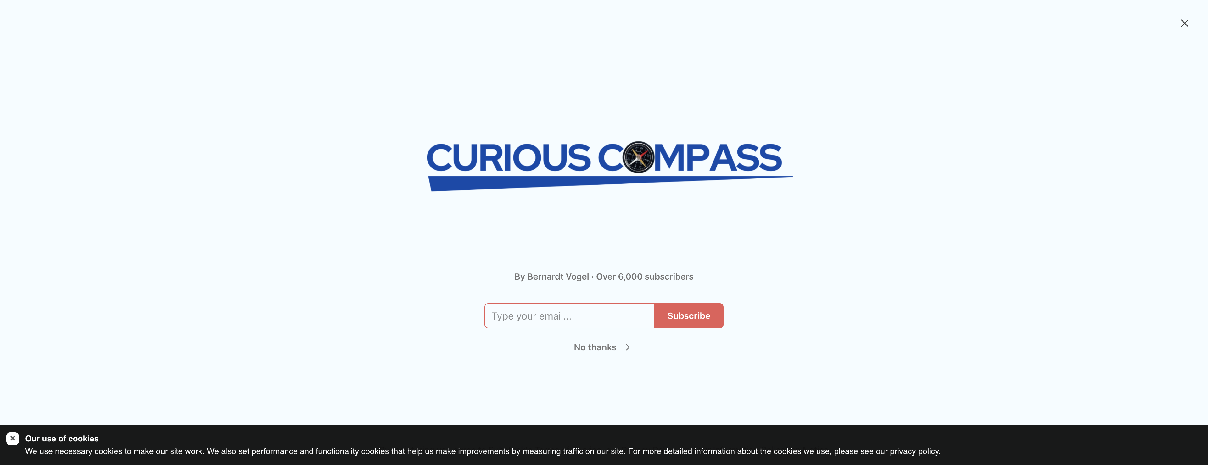 Curious Compass homepage