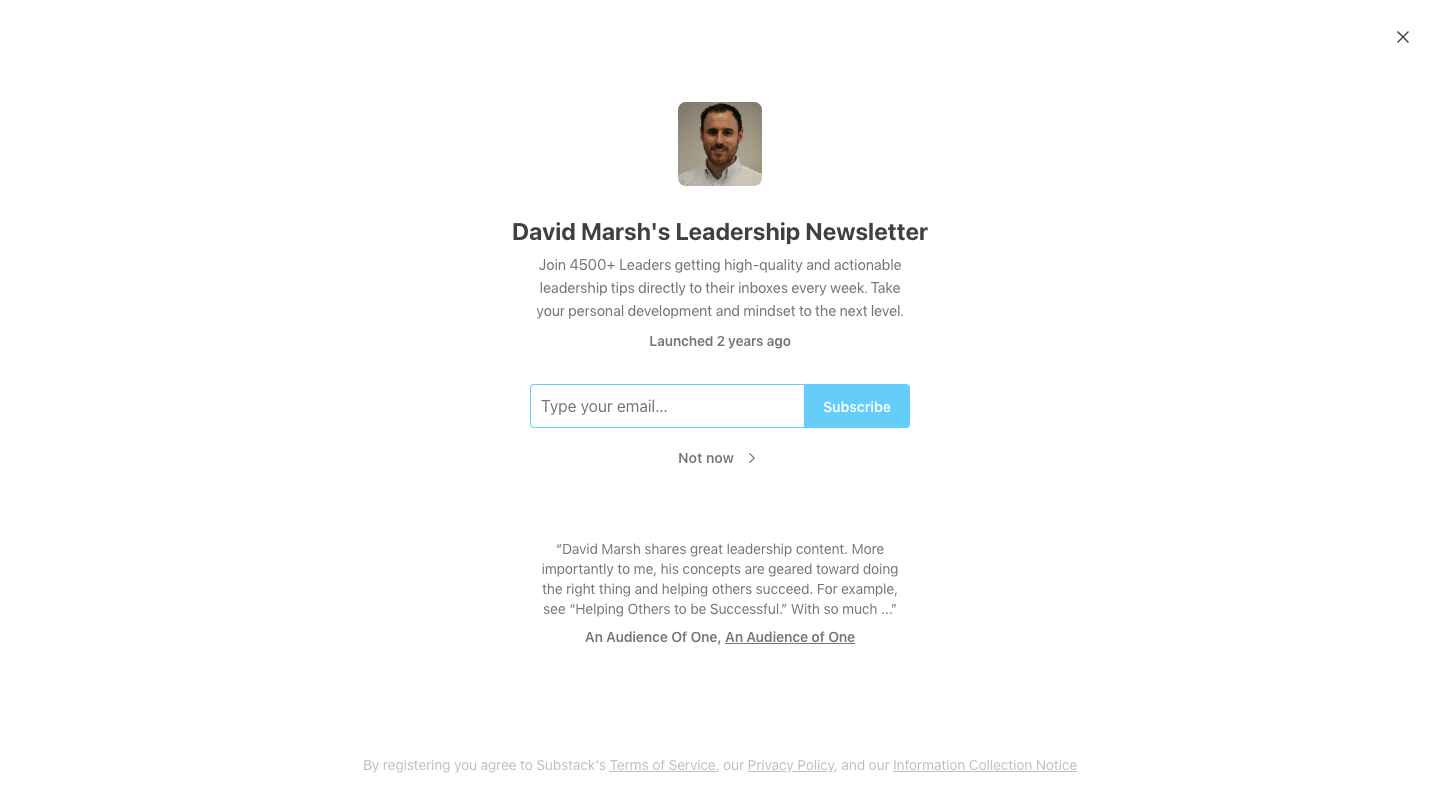 David Marsh’s Leadership homepage