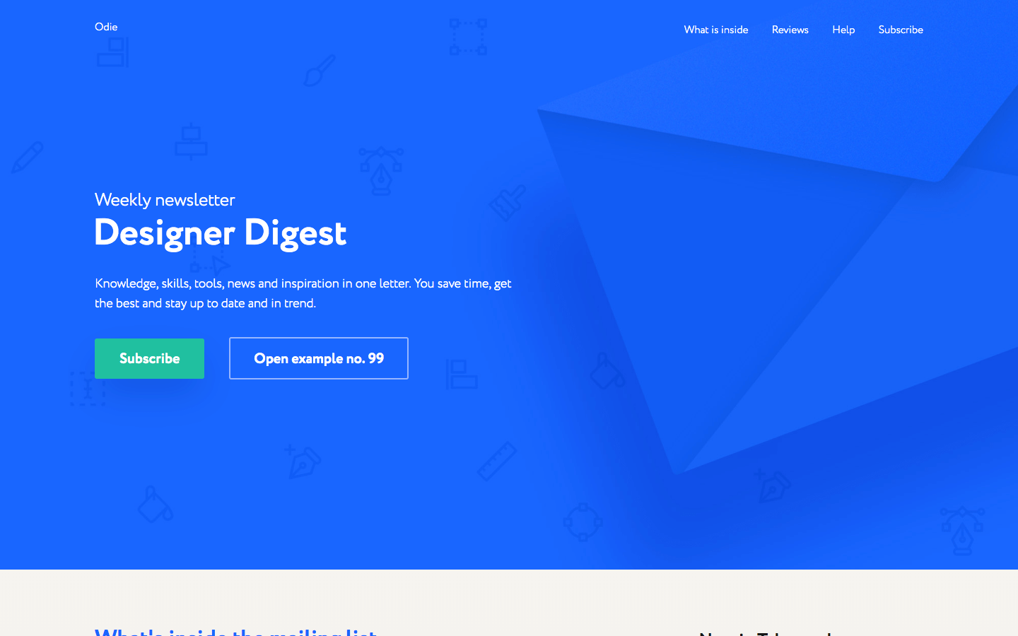 Designer Digest homepage