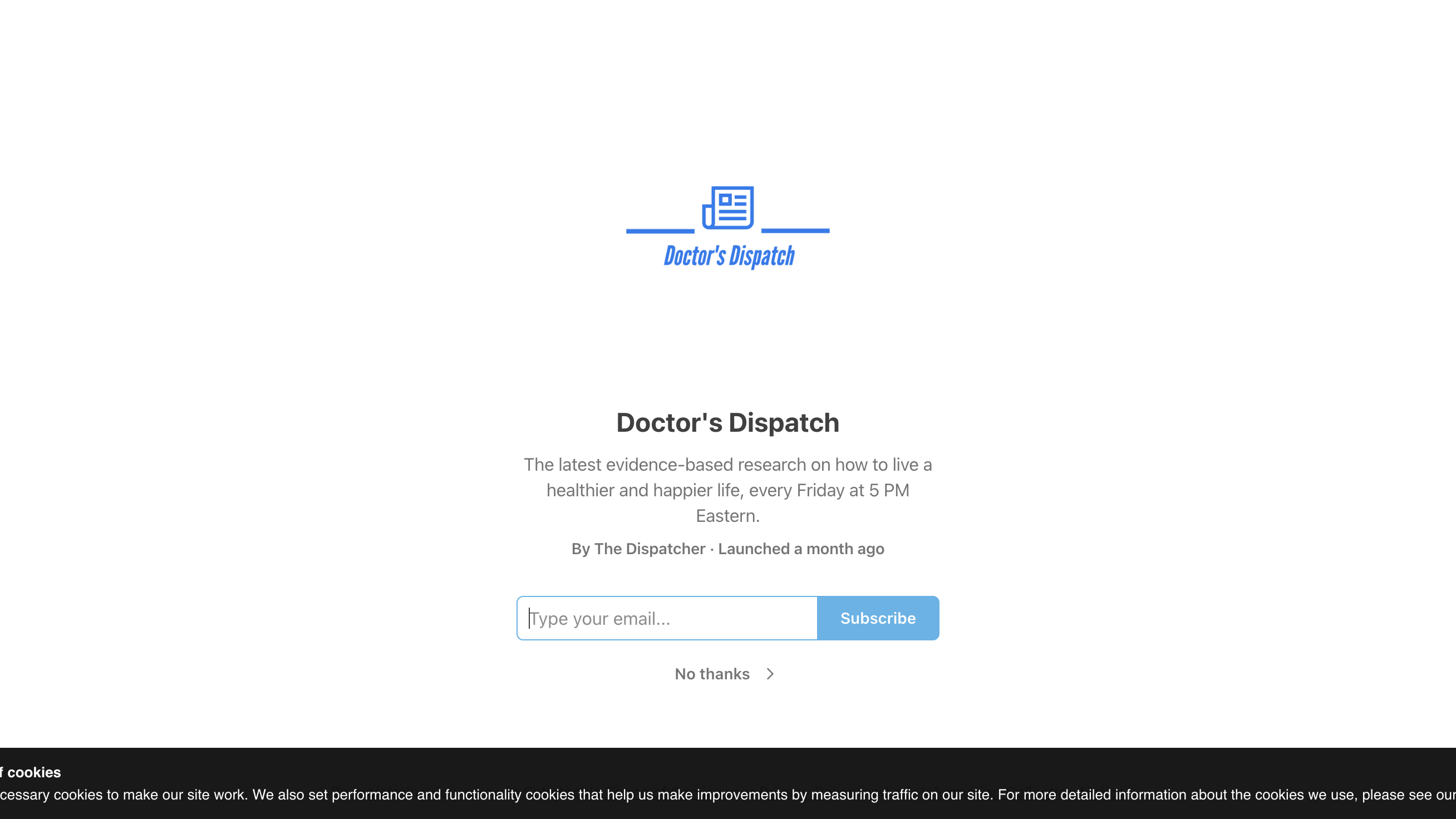 Doctors Dispatch homepage