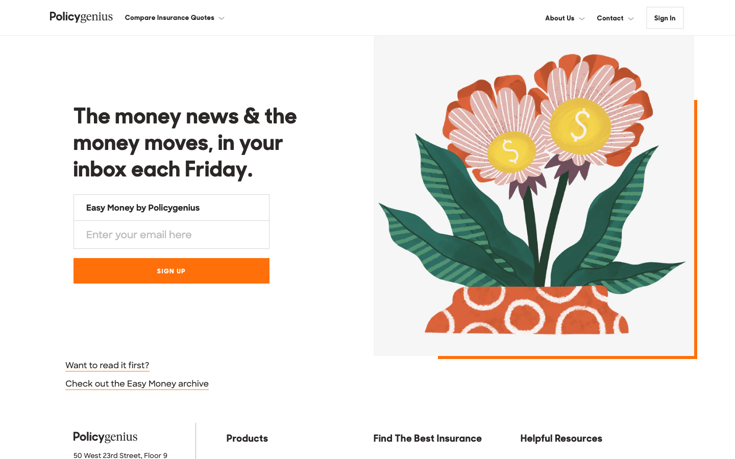 Easy Money homepage