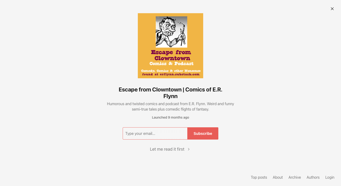 Escape From Clowntown homepage