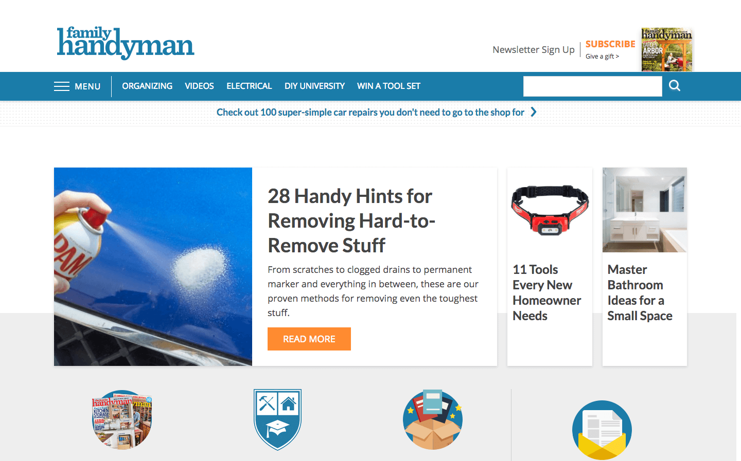 The Family Handyman homepage