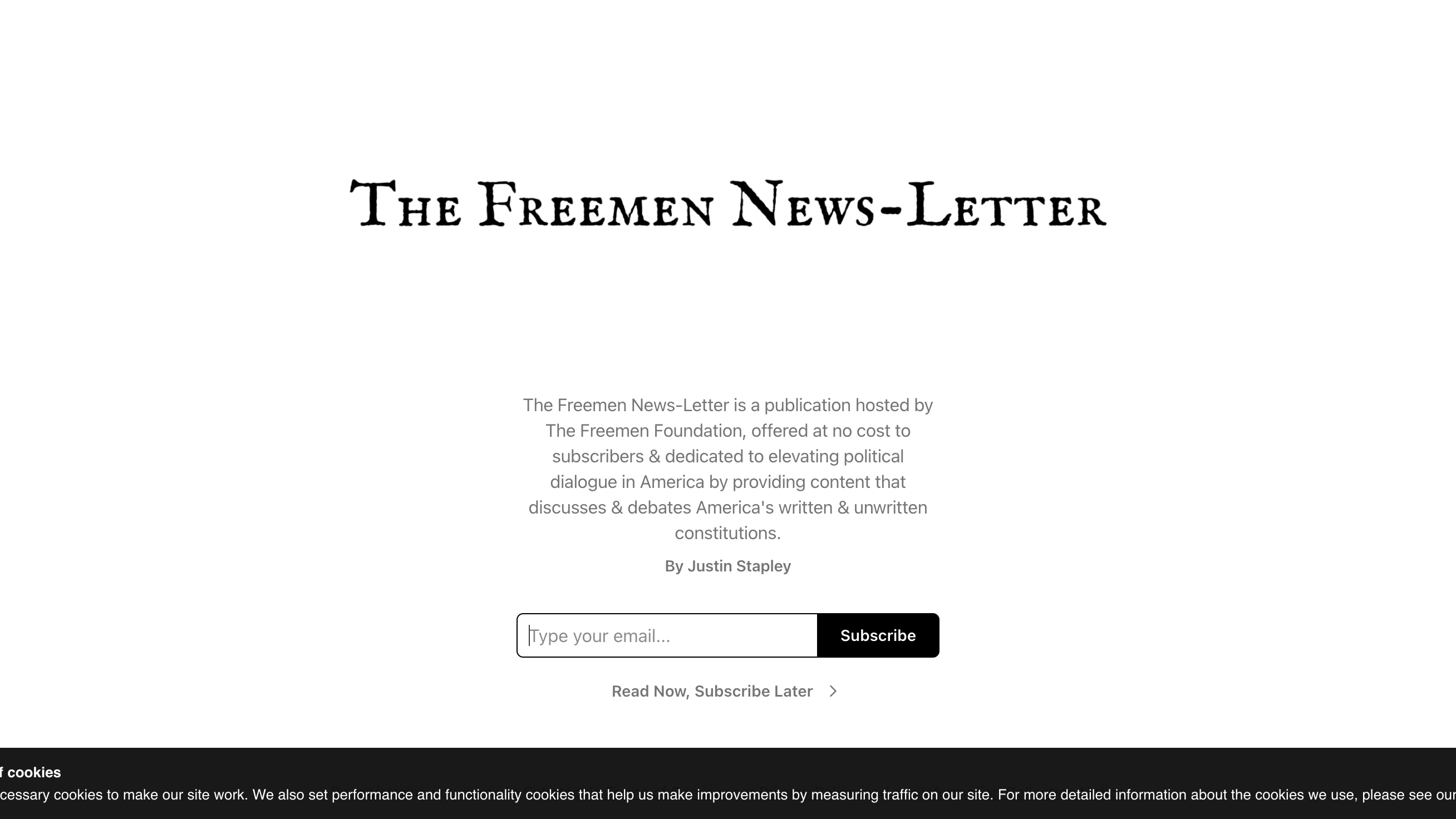 Freemen Newsletter homepage