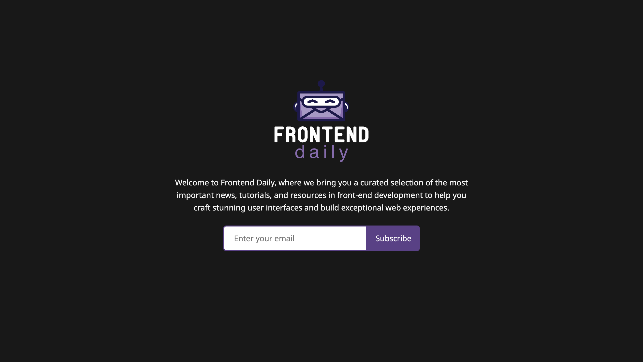 Frontend Daily homepage