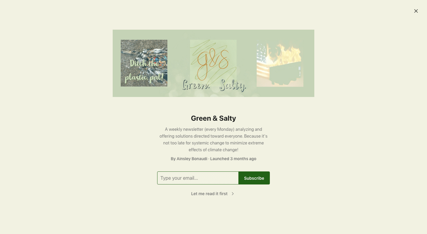 Green & Salty homepage