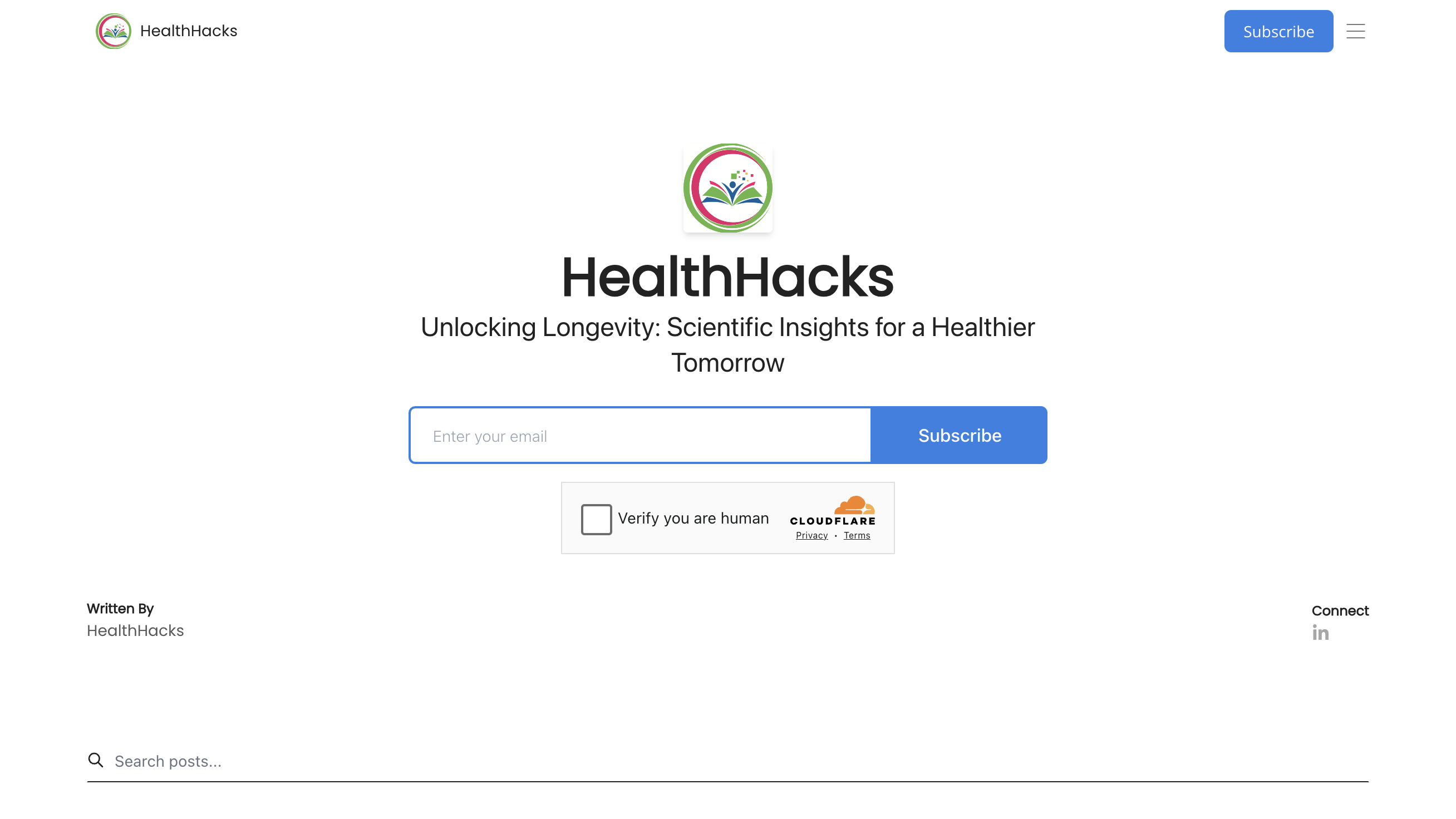 HealthHacks homepage