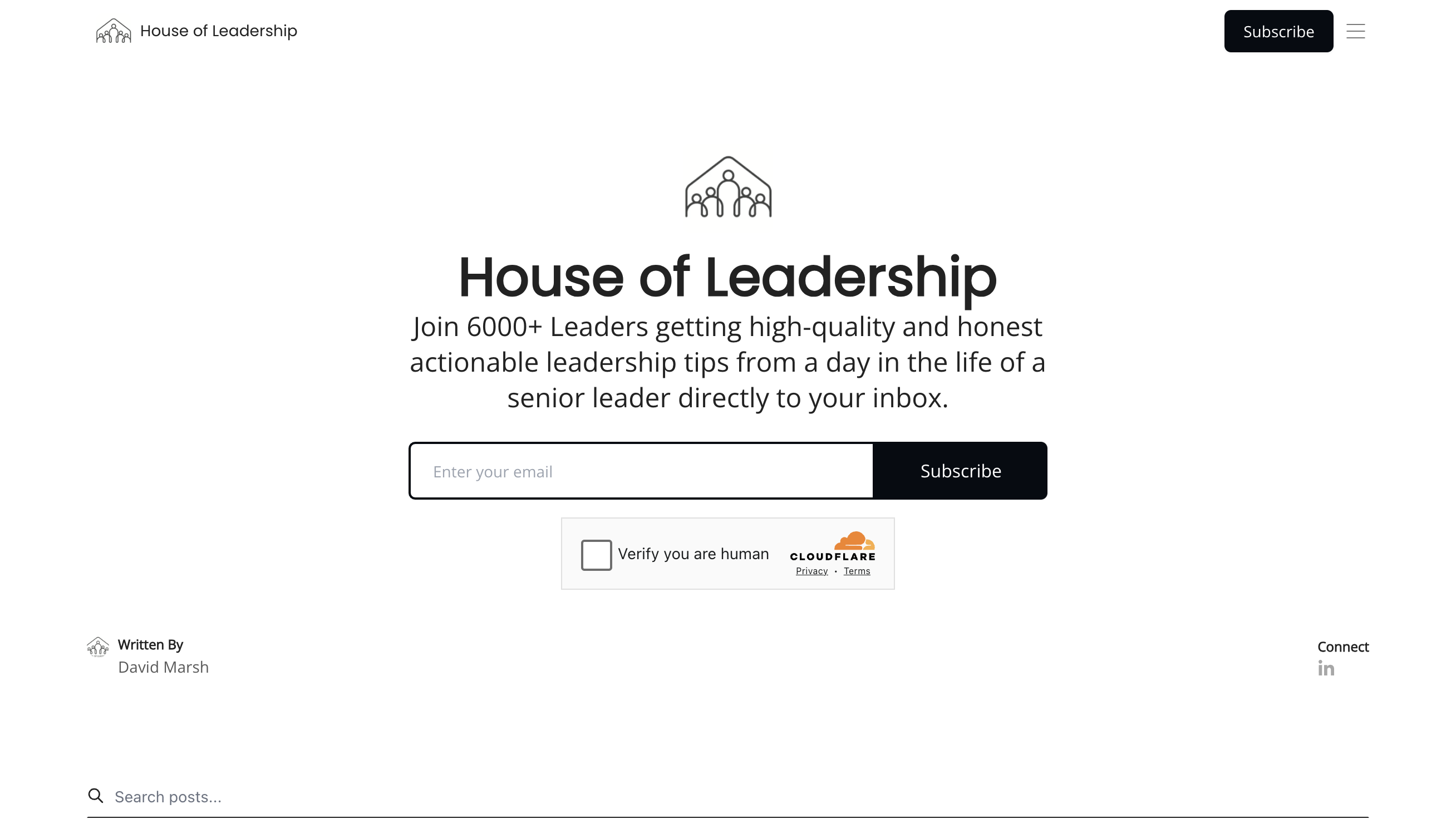 House of Leadership homepage