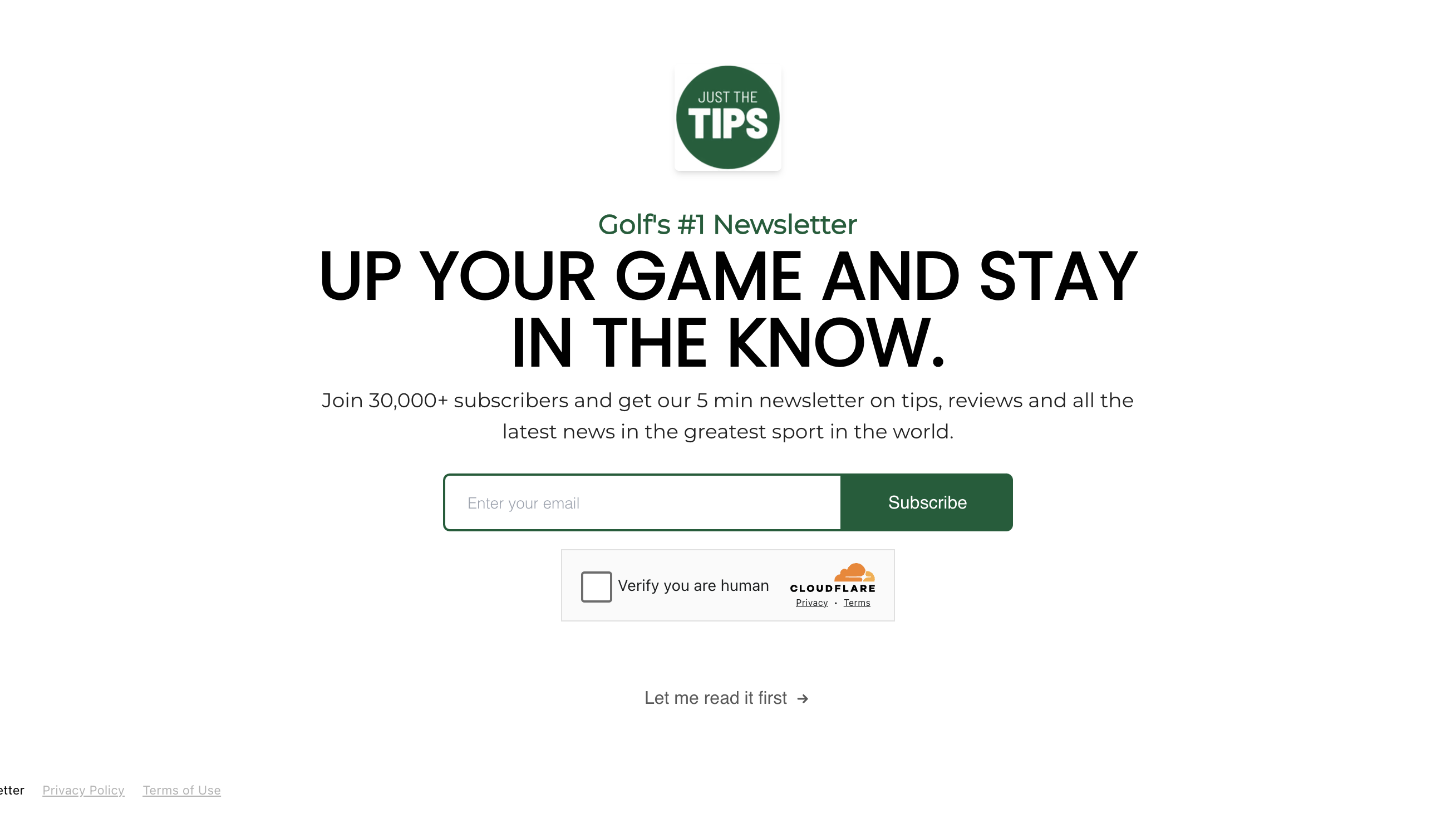 Just The Tips homepage