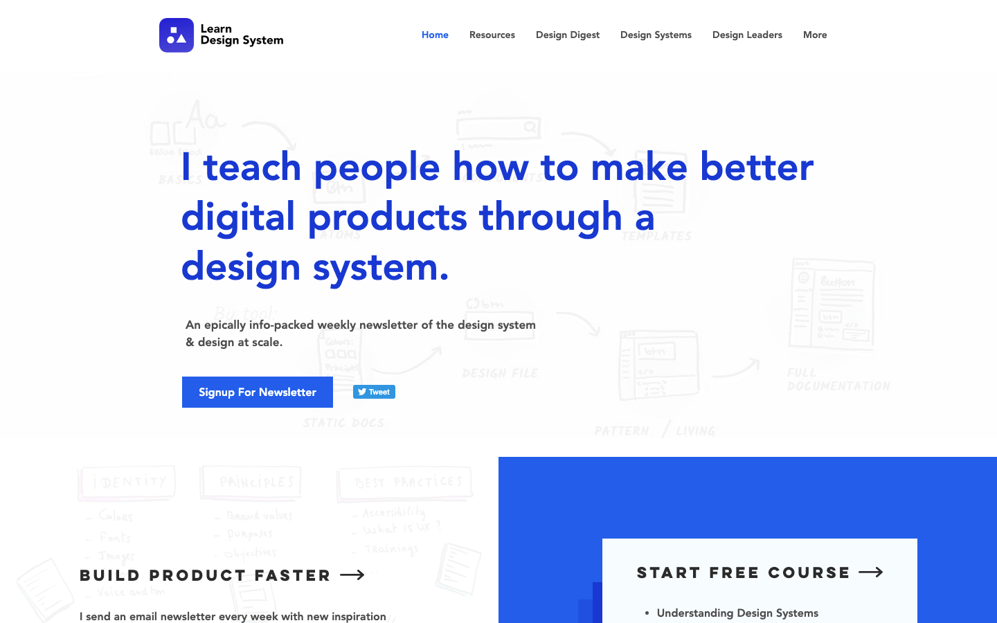 Learn Design System homepage