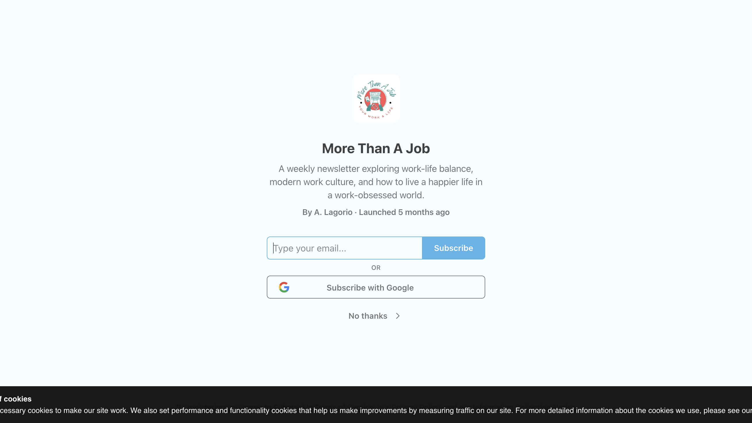 More Than A Job homepage