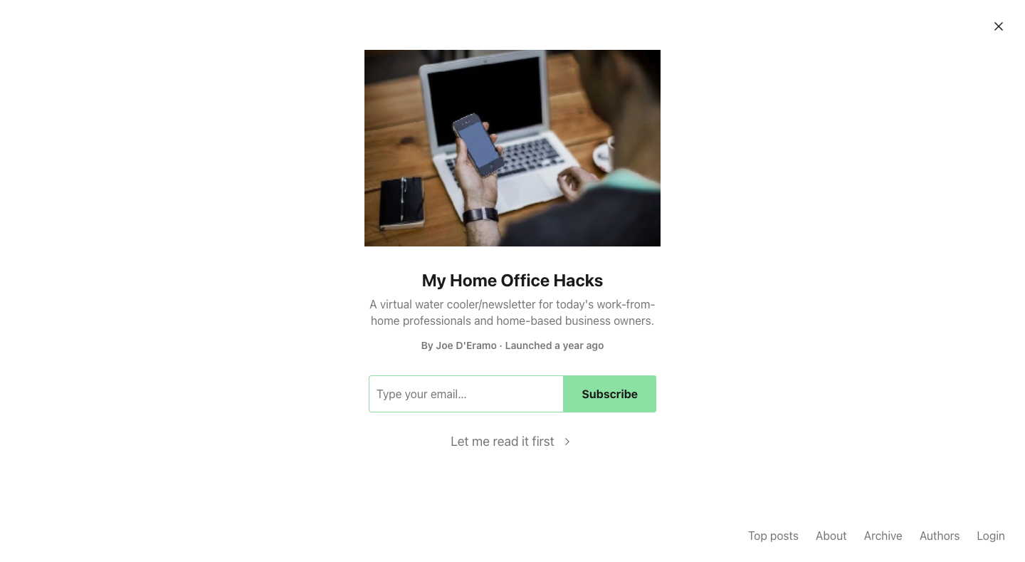 My Home Office Hacks homepage