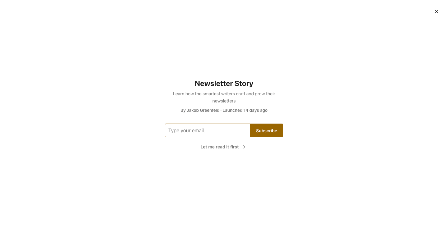 Newsletter Story homepage
