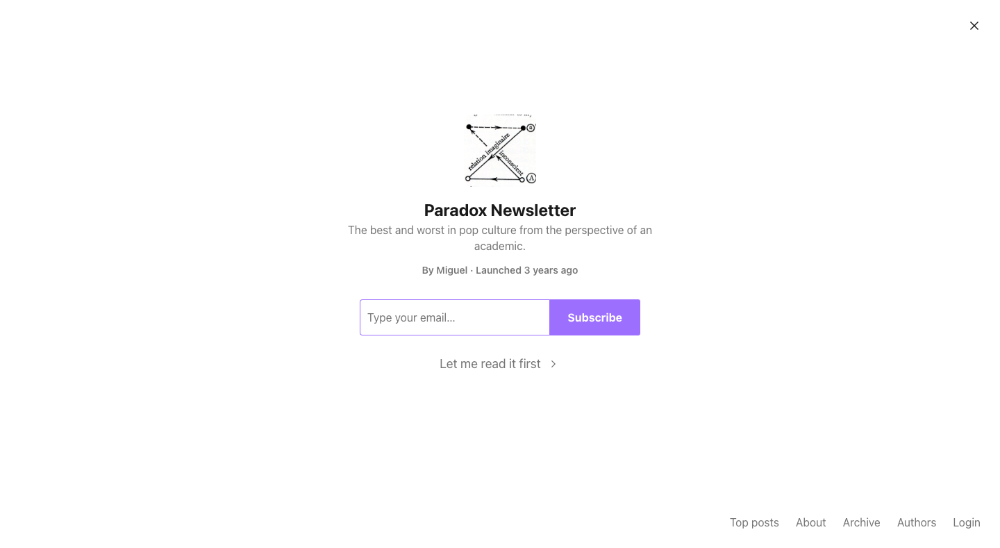 Paradox homepage