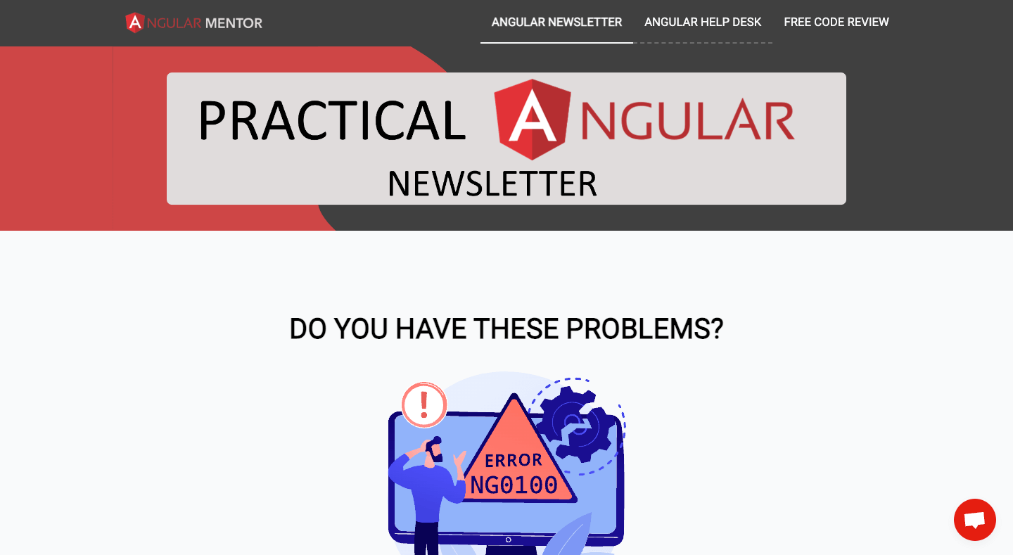 Practical Angular homepage