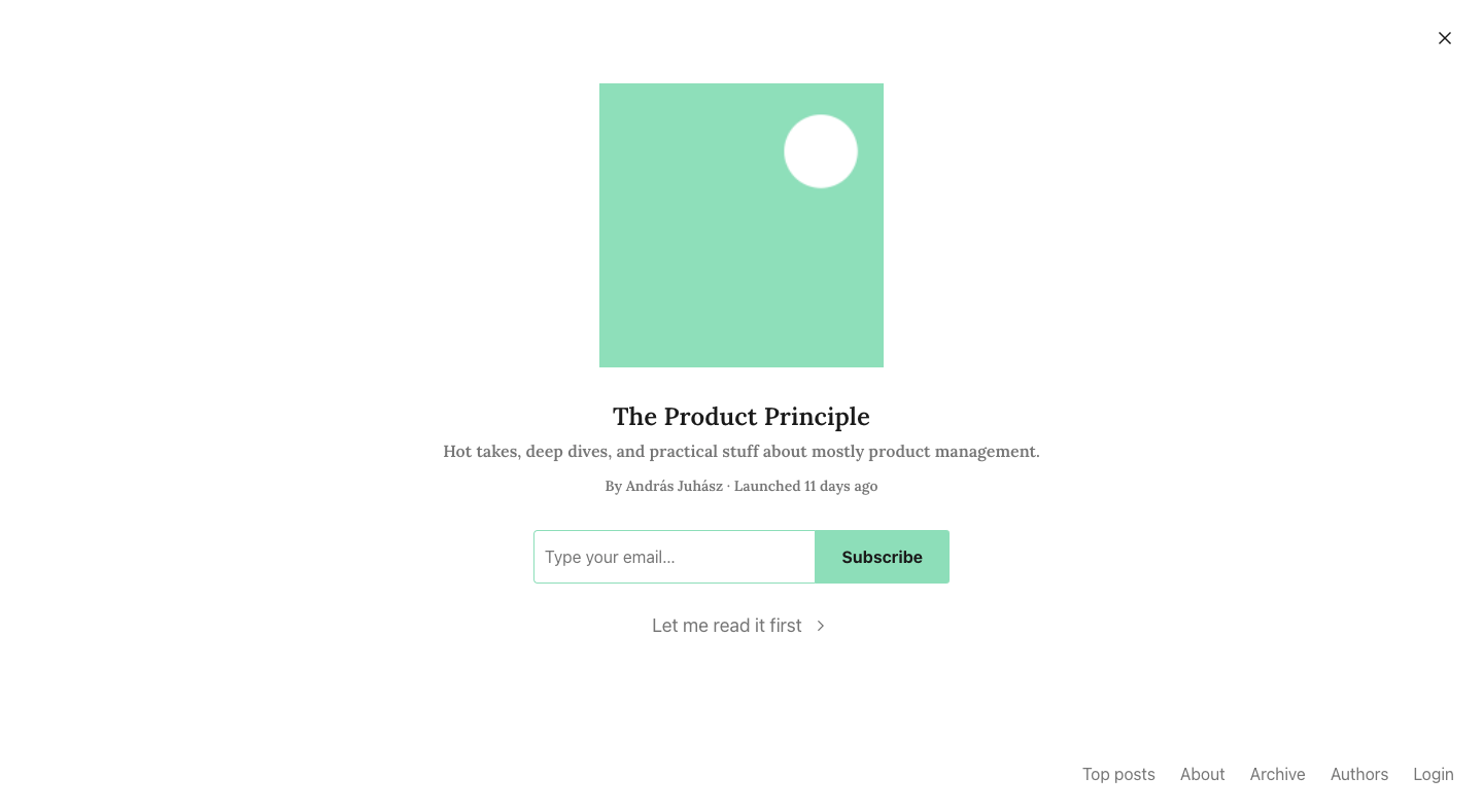 The Product Principle homepage