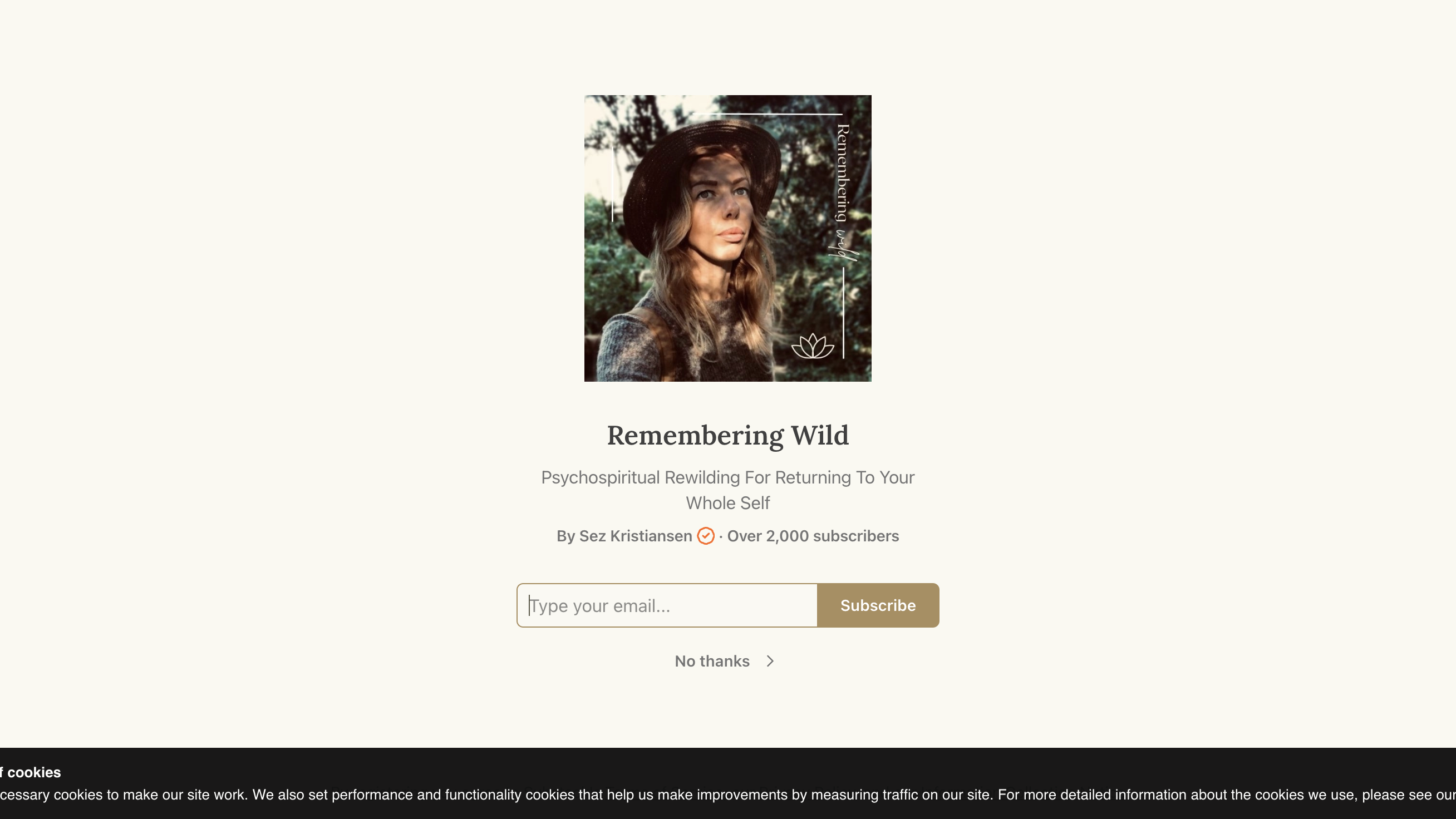 Remembering Wild homepage