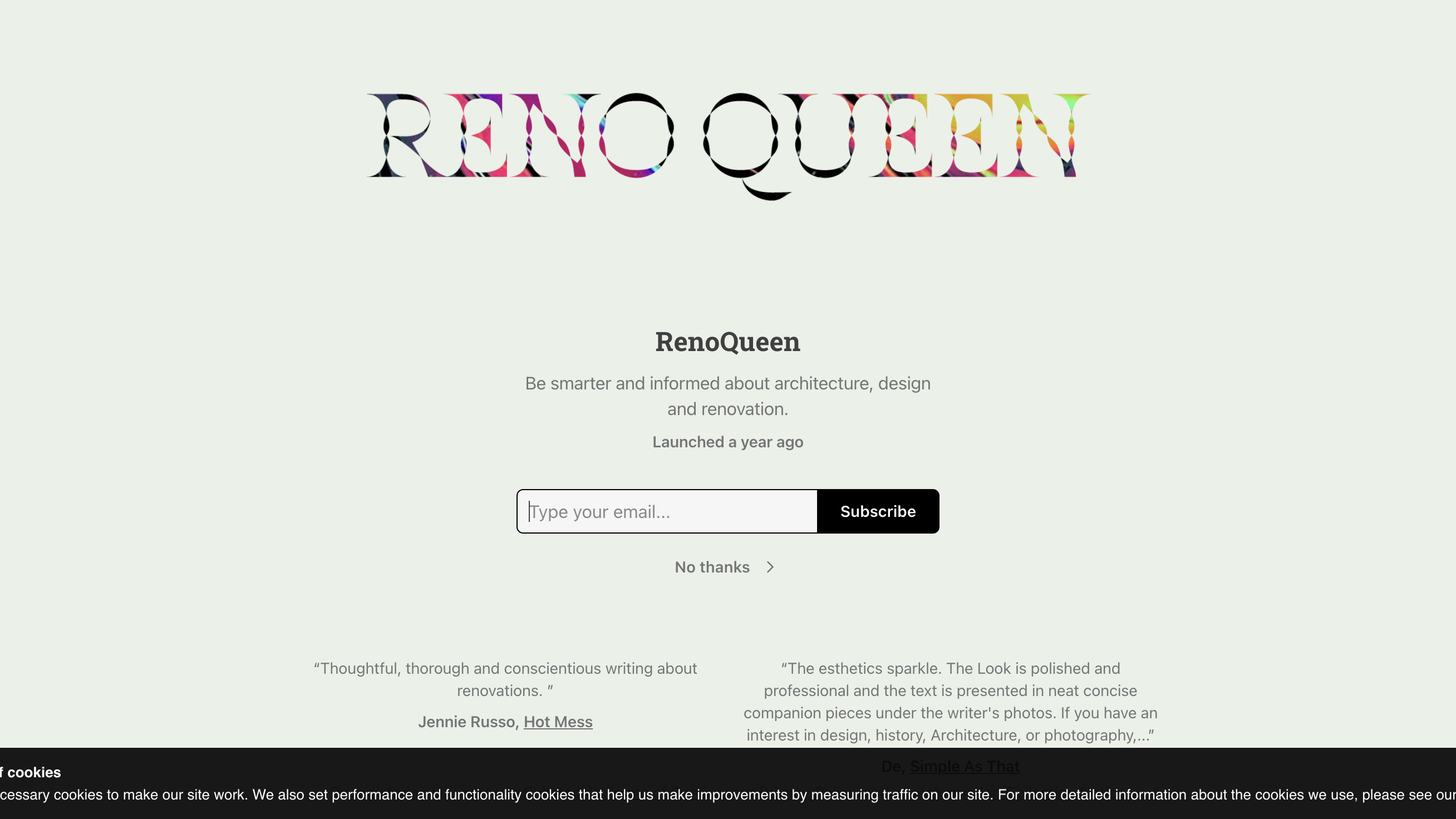 RenoQueen homepage