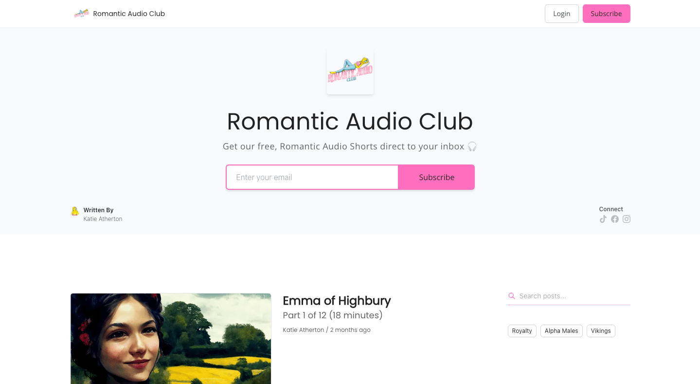 Romantic Audio Club homepage