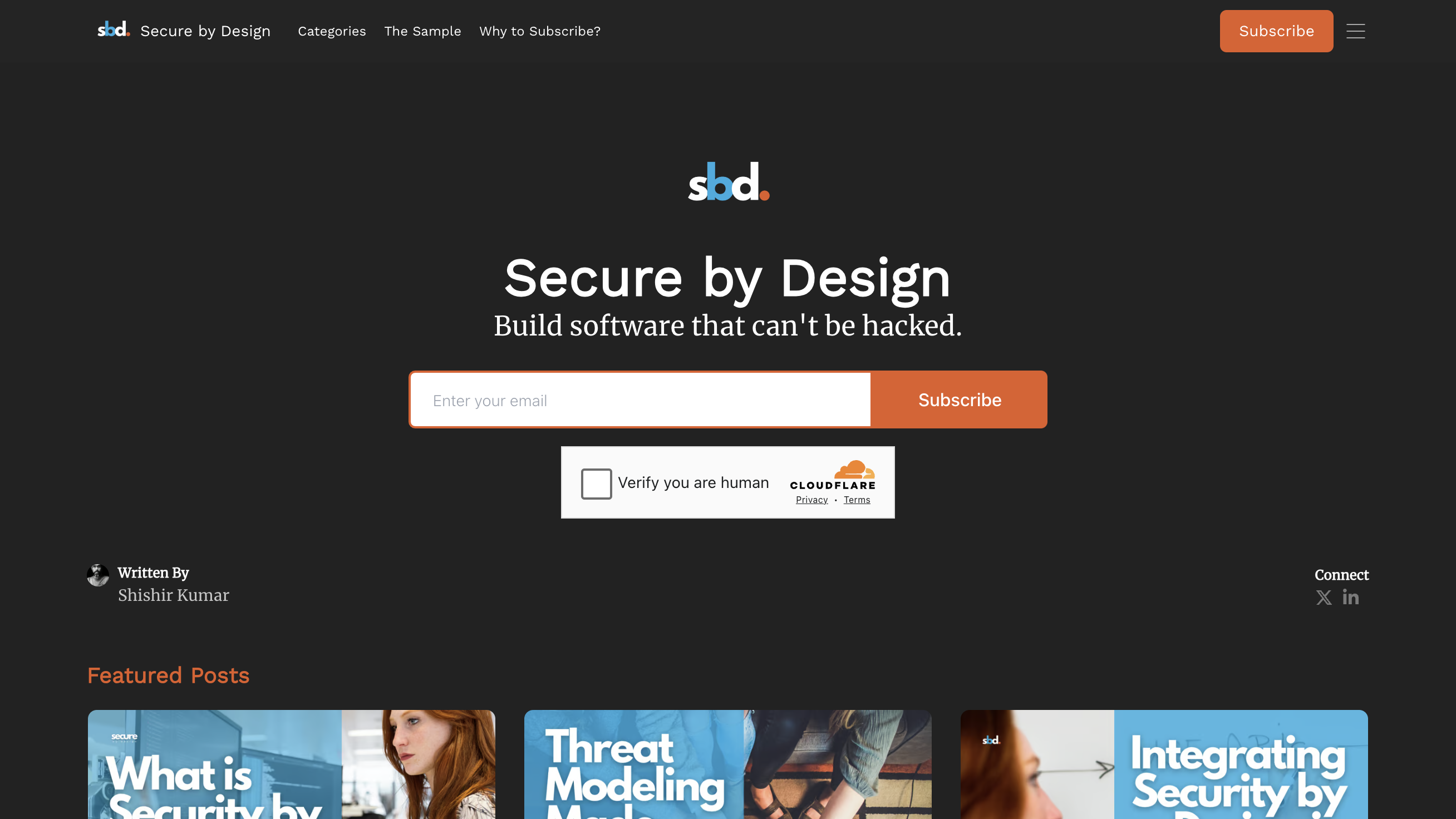 Secure by Design homepage