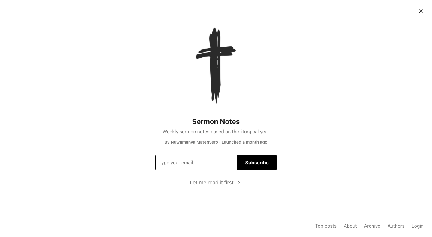 Sermon Notes homepage