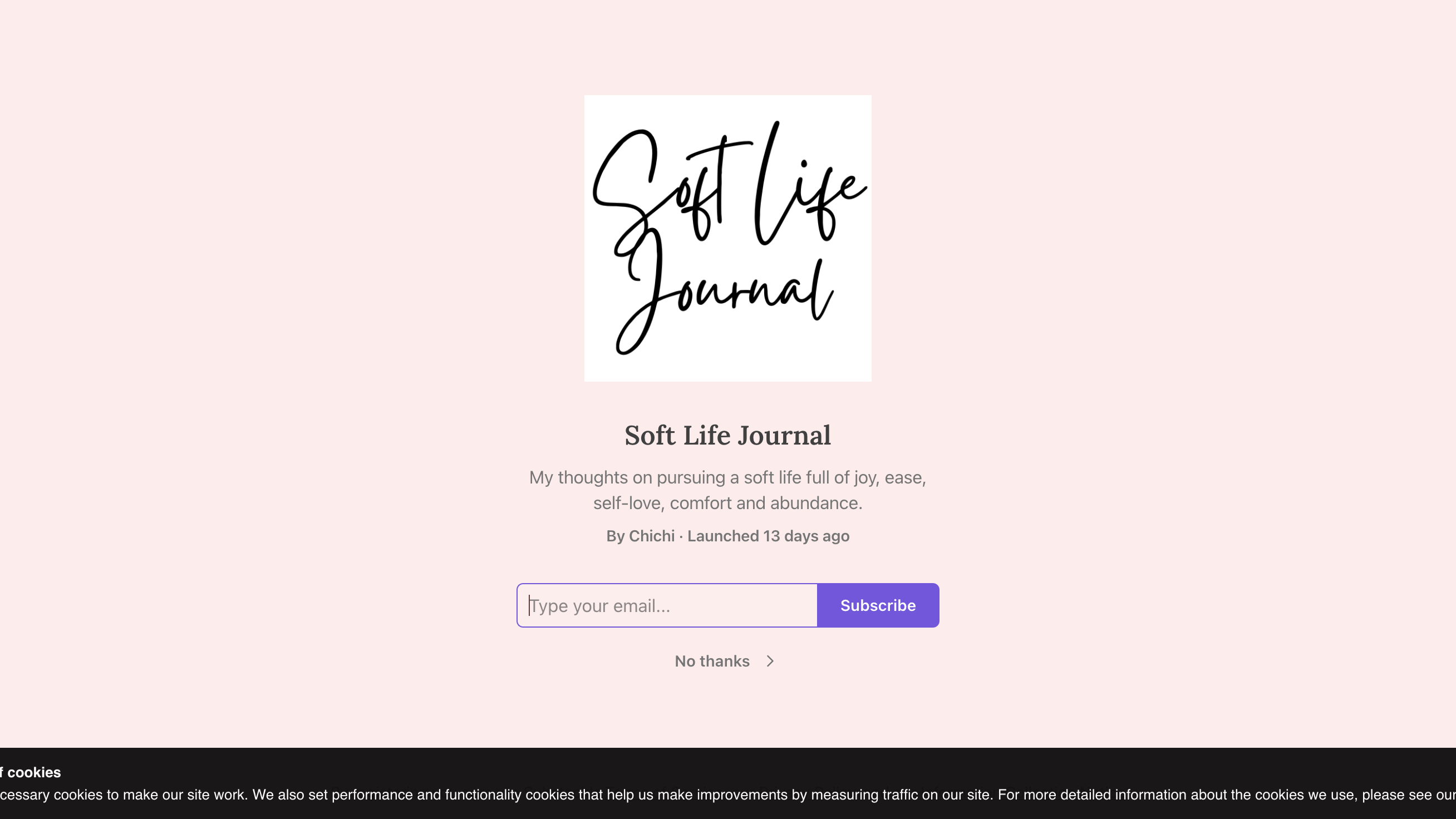 Soft Life Journal homepage