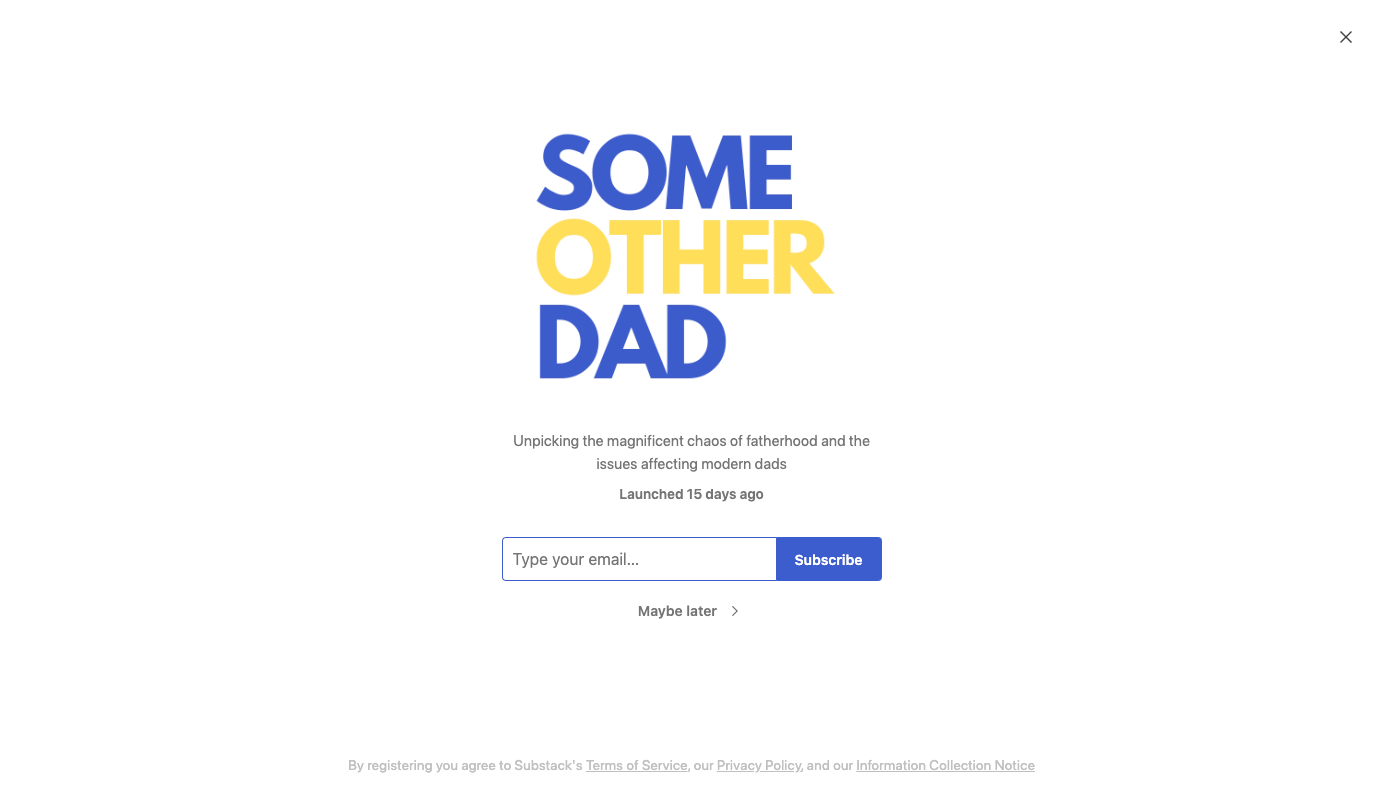 Some Other Dad homepage