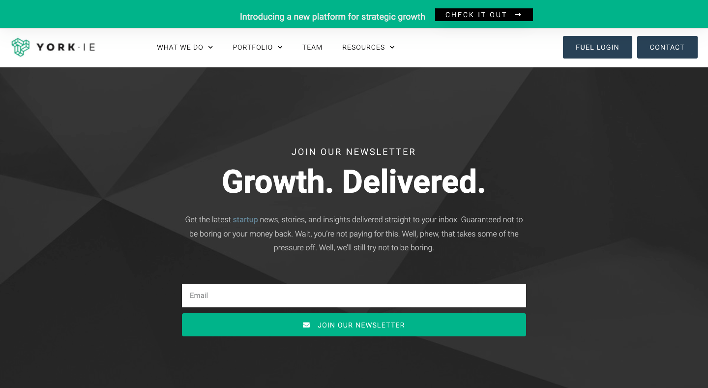 Startup Growth homepage