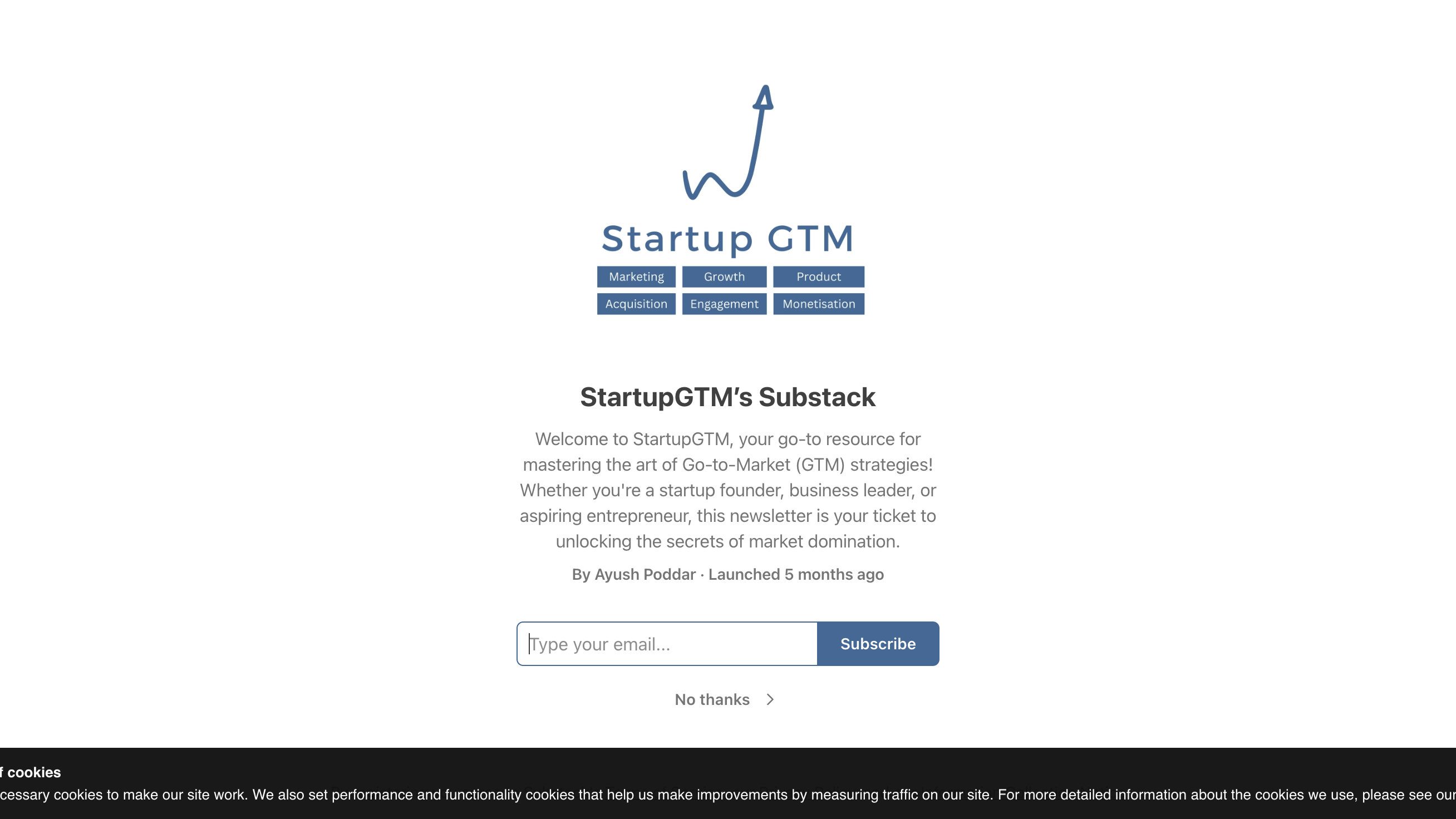 StartupGTM homepage