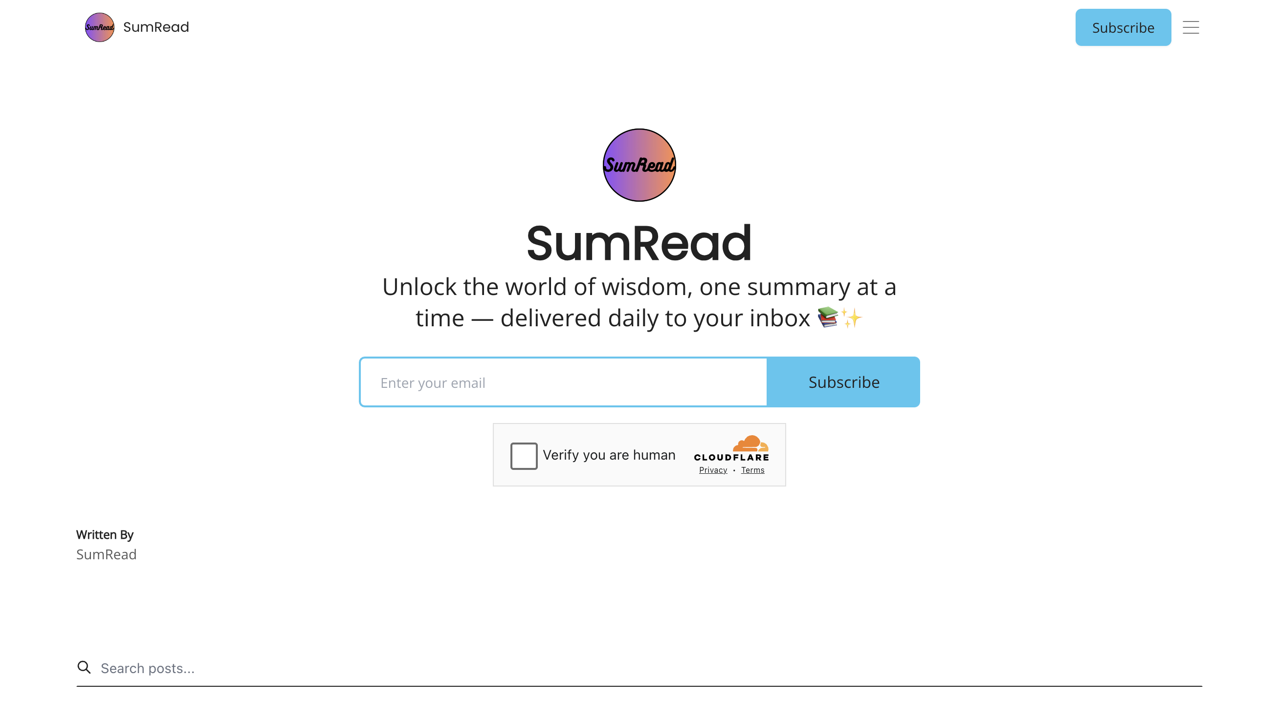 SumRead homepage