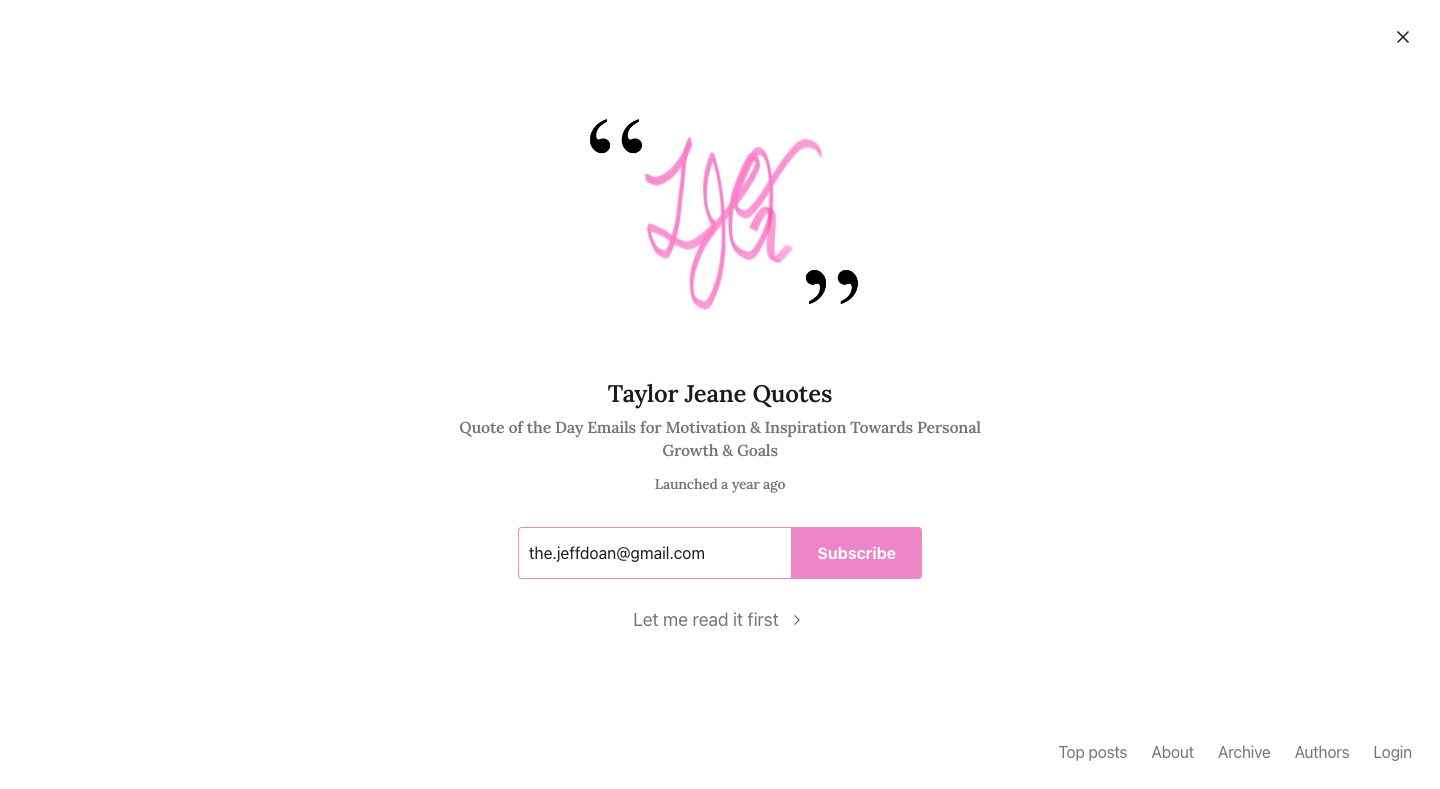 Taylor Jeane Quotes homepage
