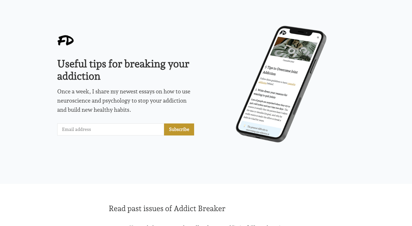 The Addict Breaker homepage