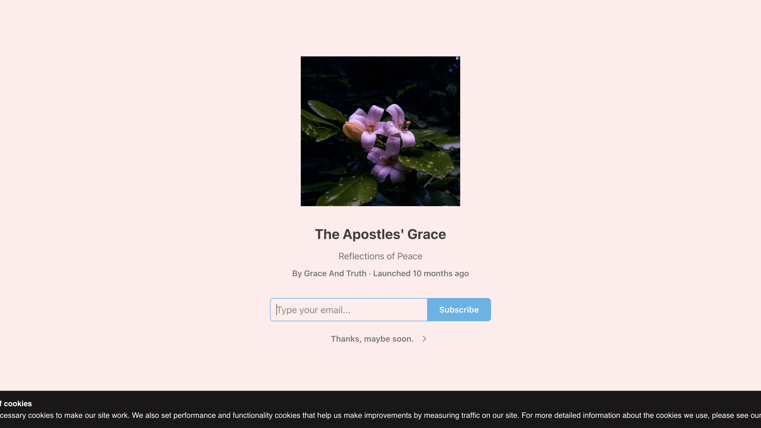 The Apostles Grace homepage