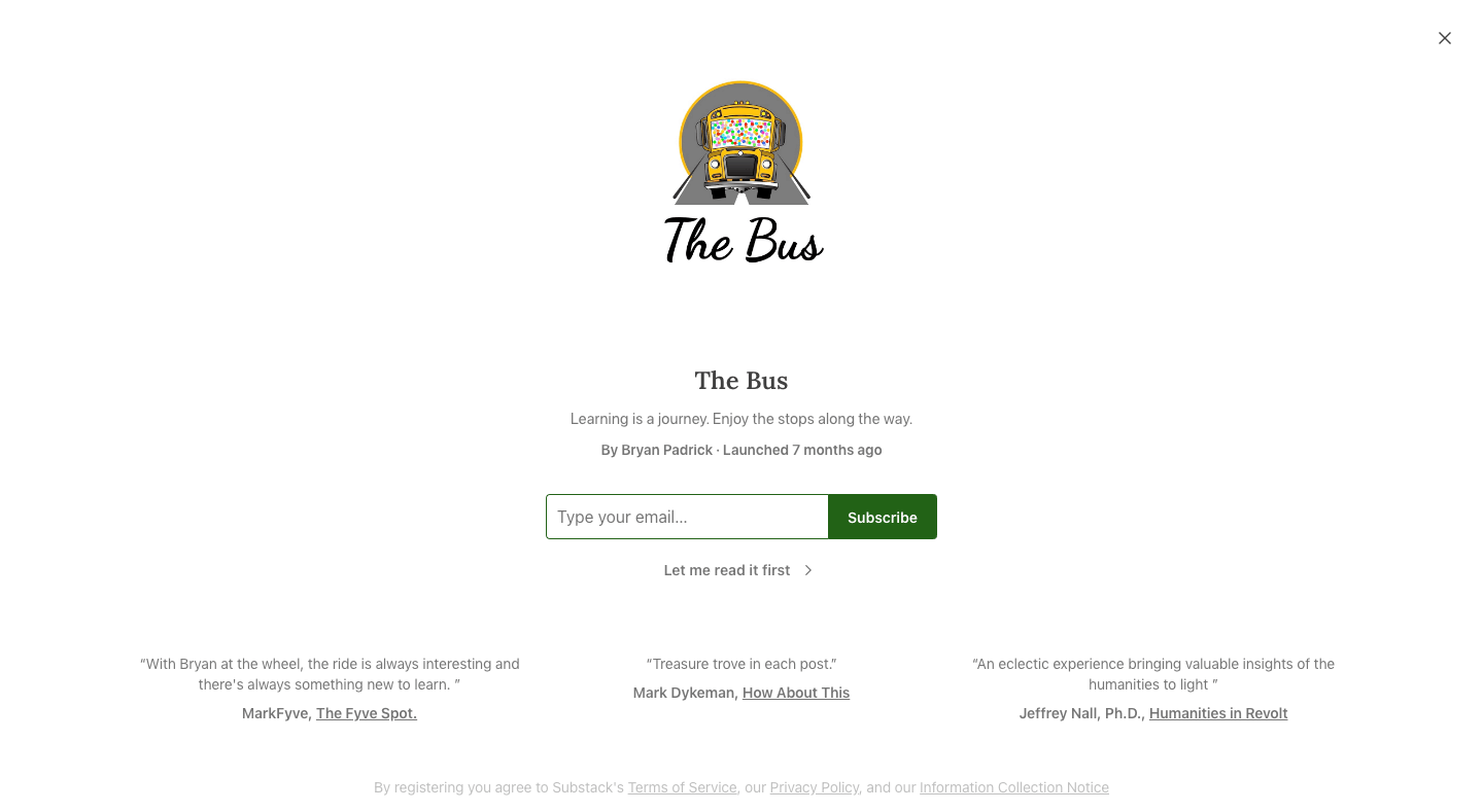 The Bus homepage
