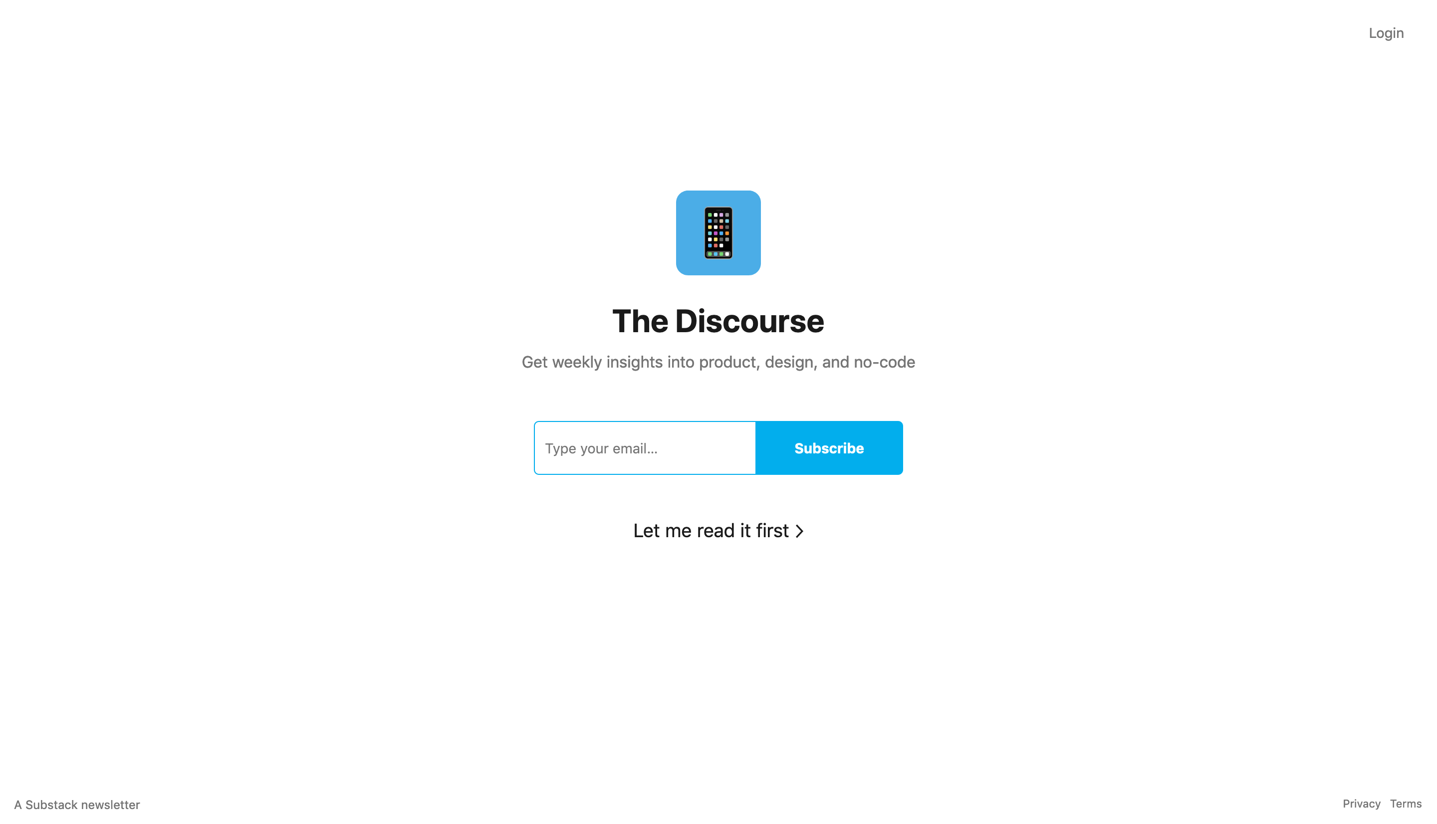 The Discourse homepage