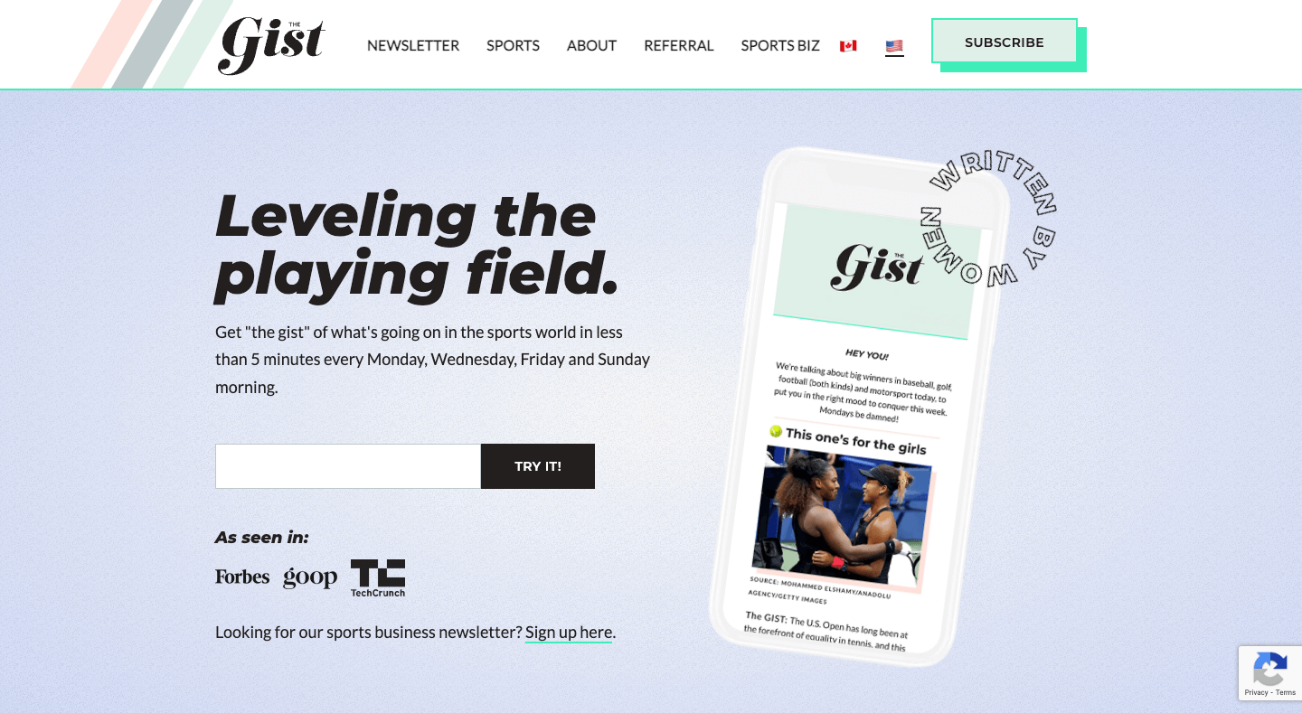The Gist homepage