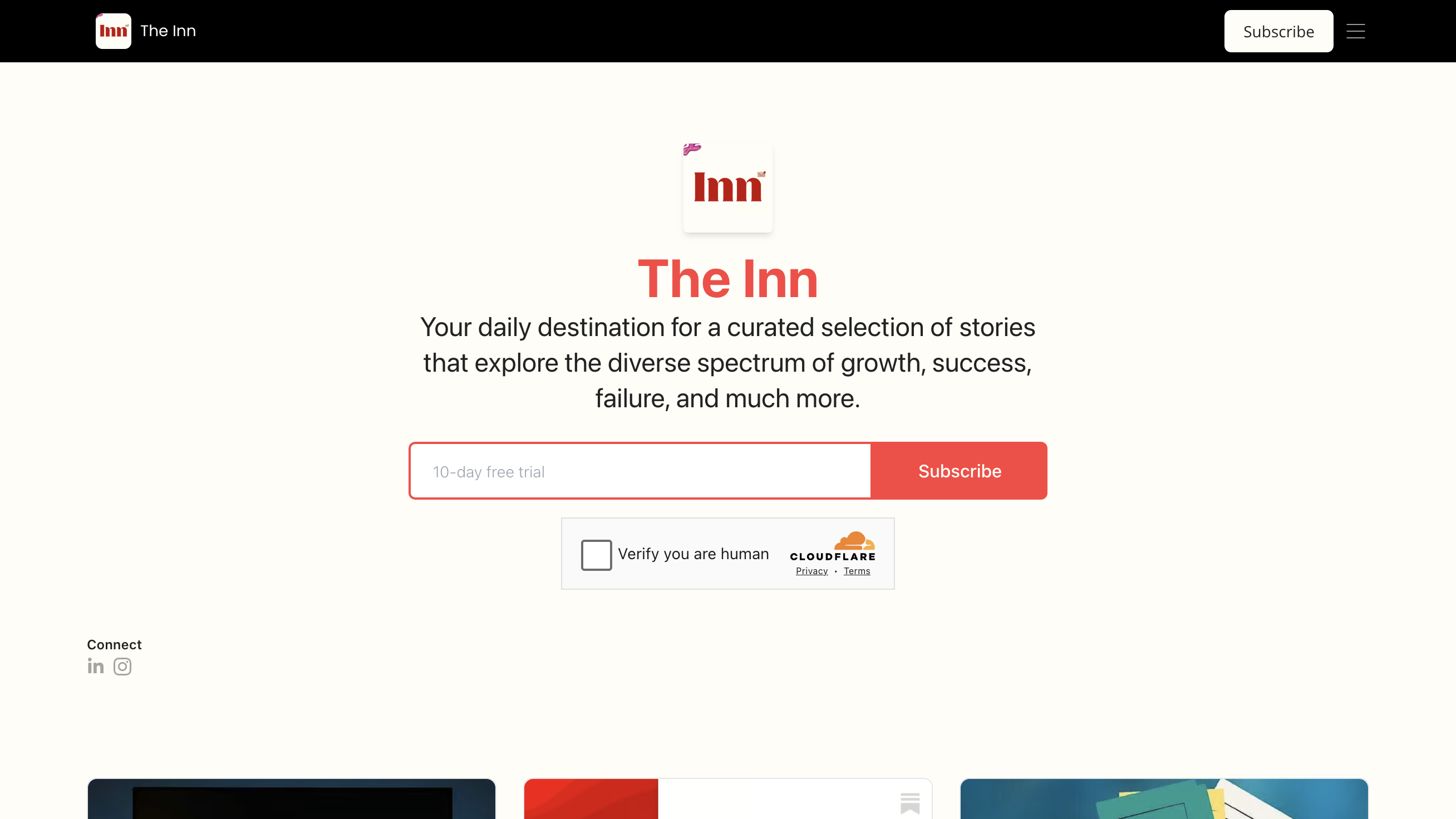 The Inn homepage