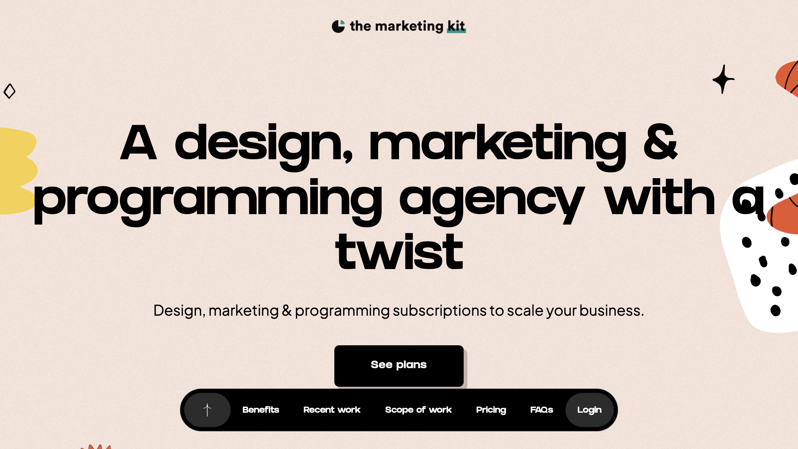 The Marketing Kit homepage