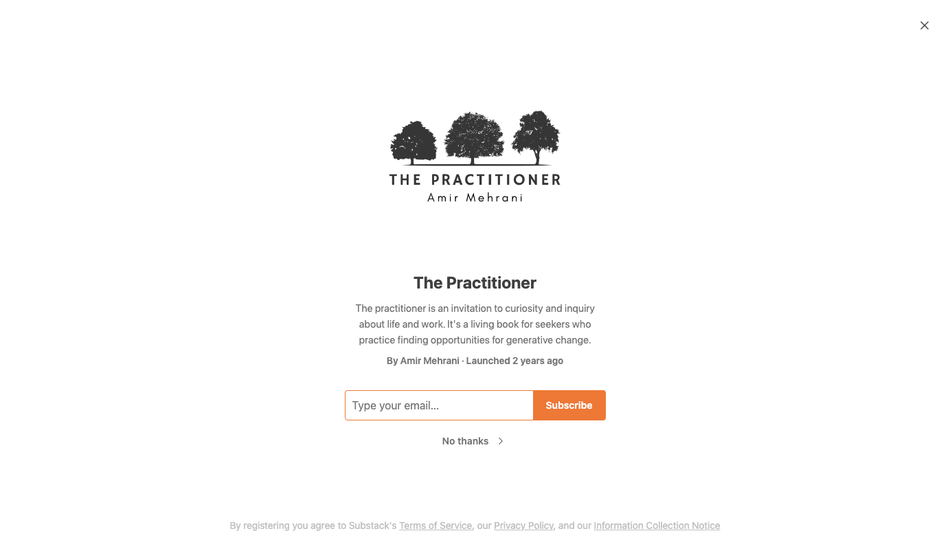 The Practitioner homepage